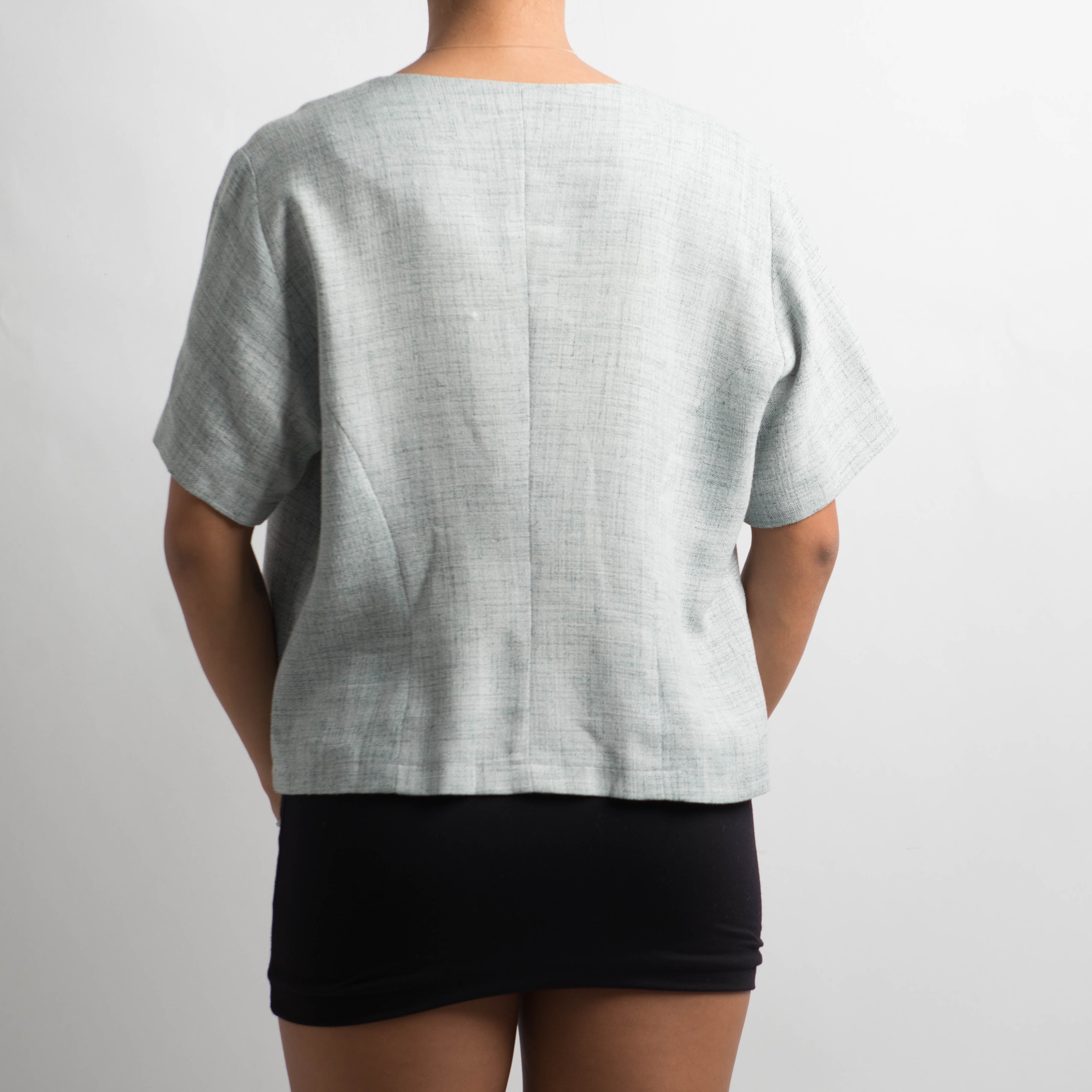 BLUE MARLE BUTTON TOP