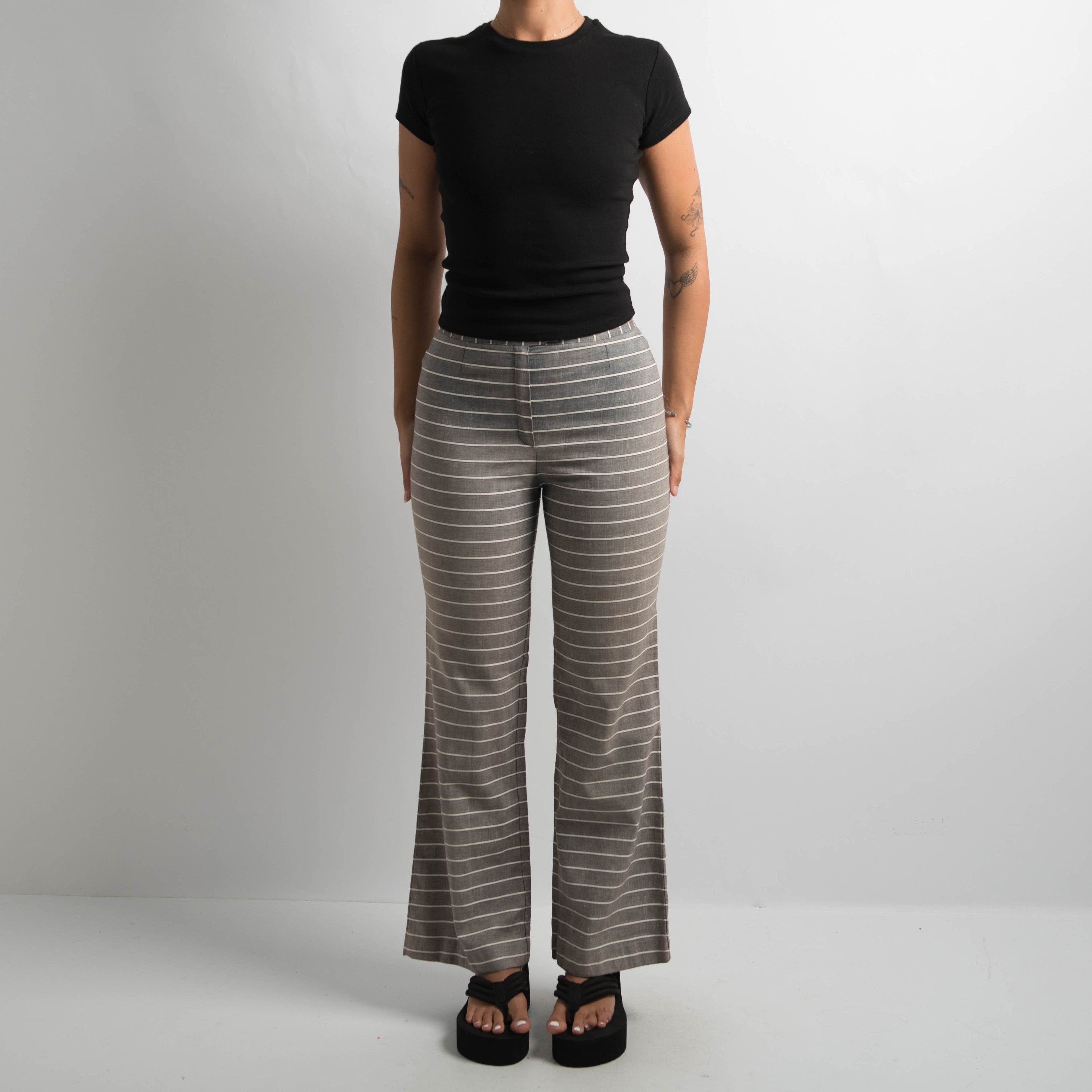 GREY STRIPE TROUSERS