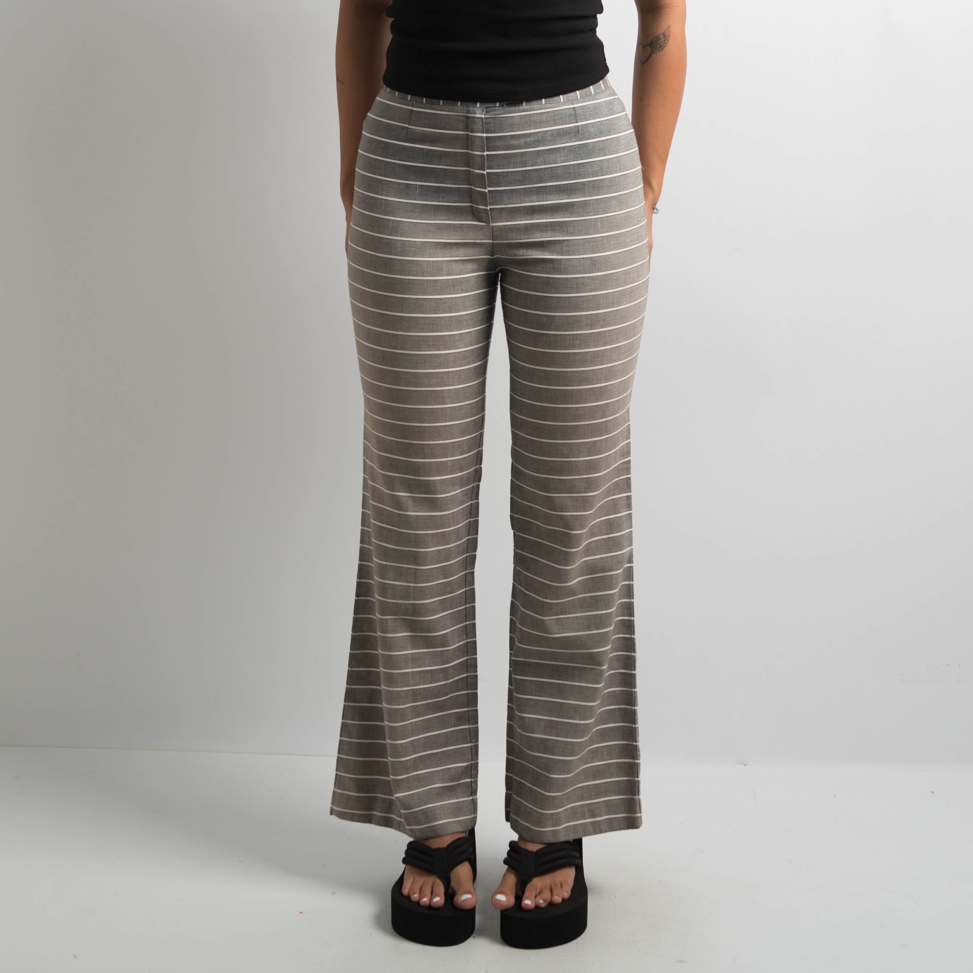 GREY STRIPE TROUSERS