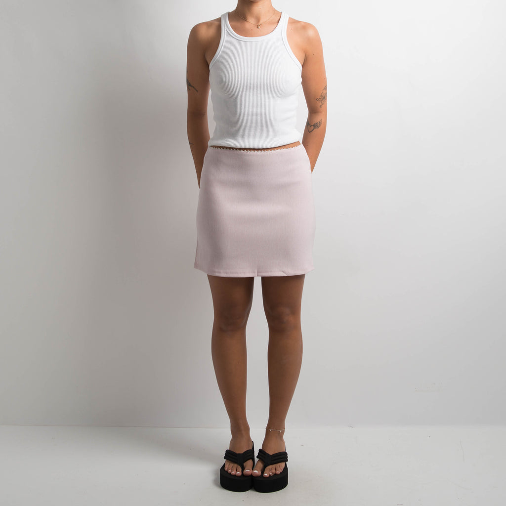 PINK PICOT TRIM SKIRT