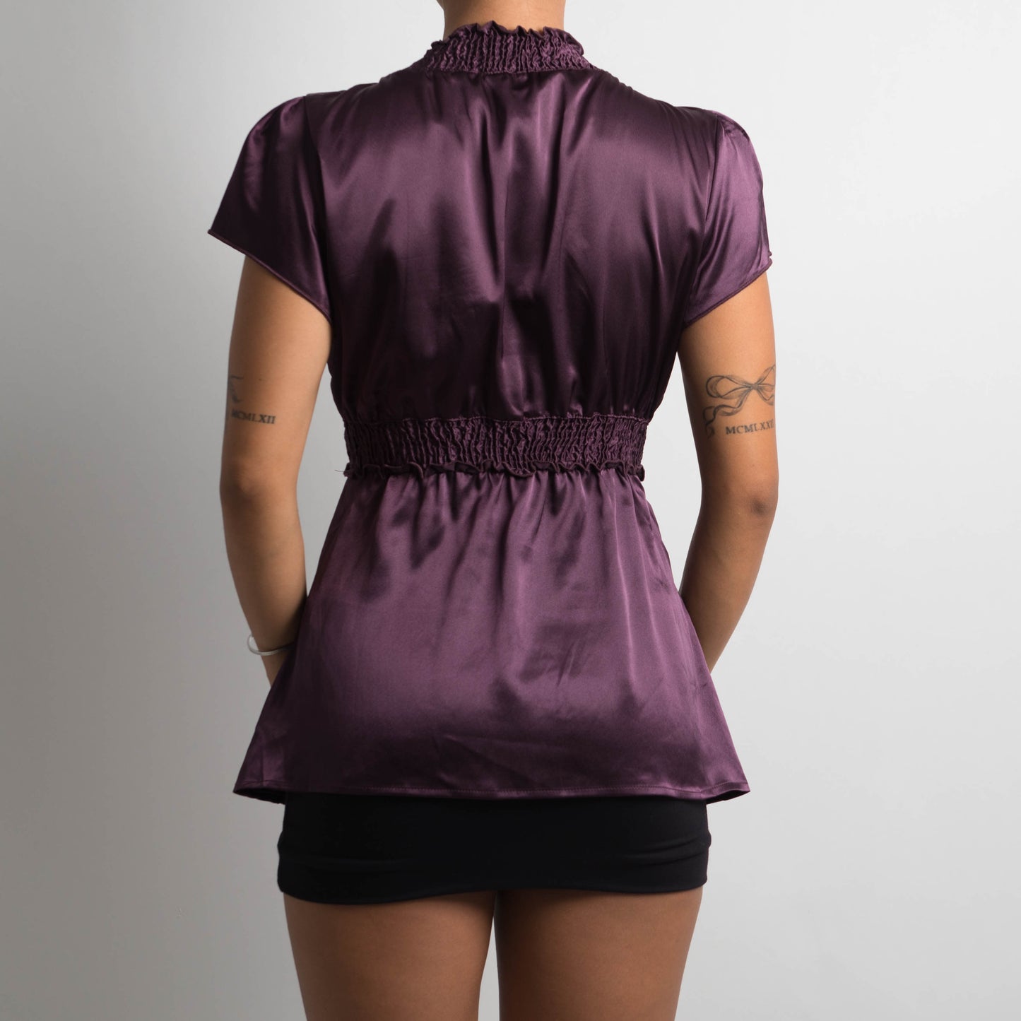 PURPLE SATIN TOP