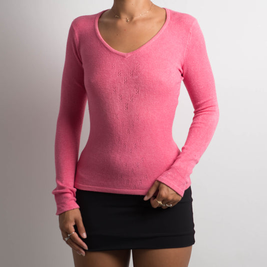 PINK KNIT LONG SLEEVE