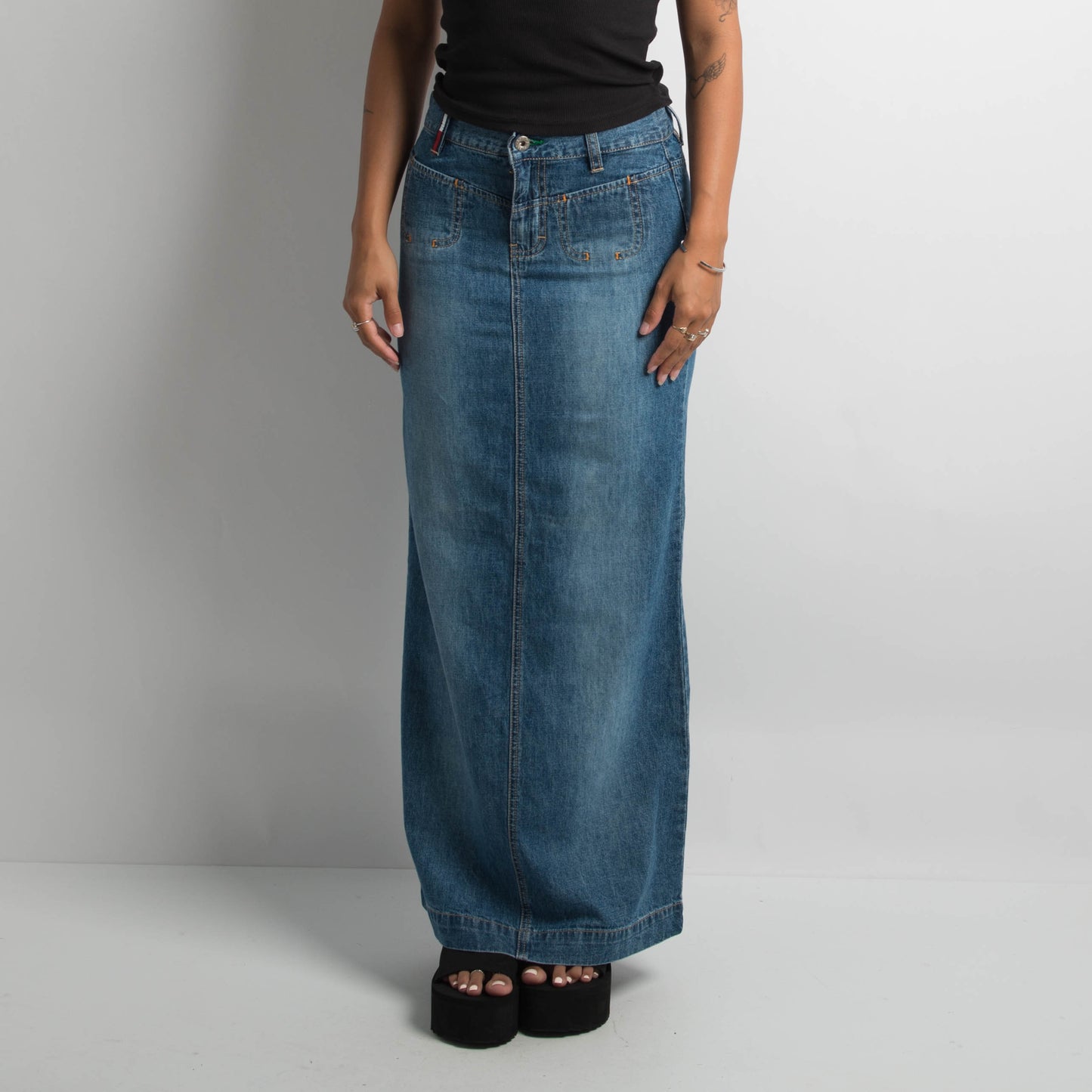 DENIM MAXI SKIRT