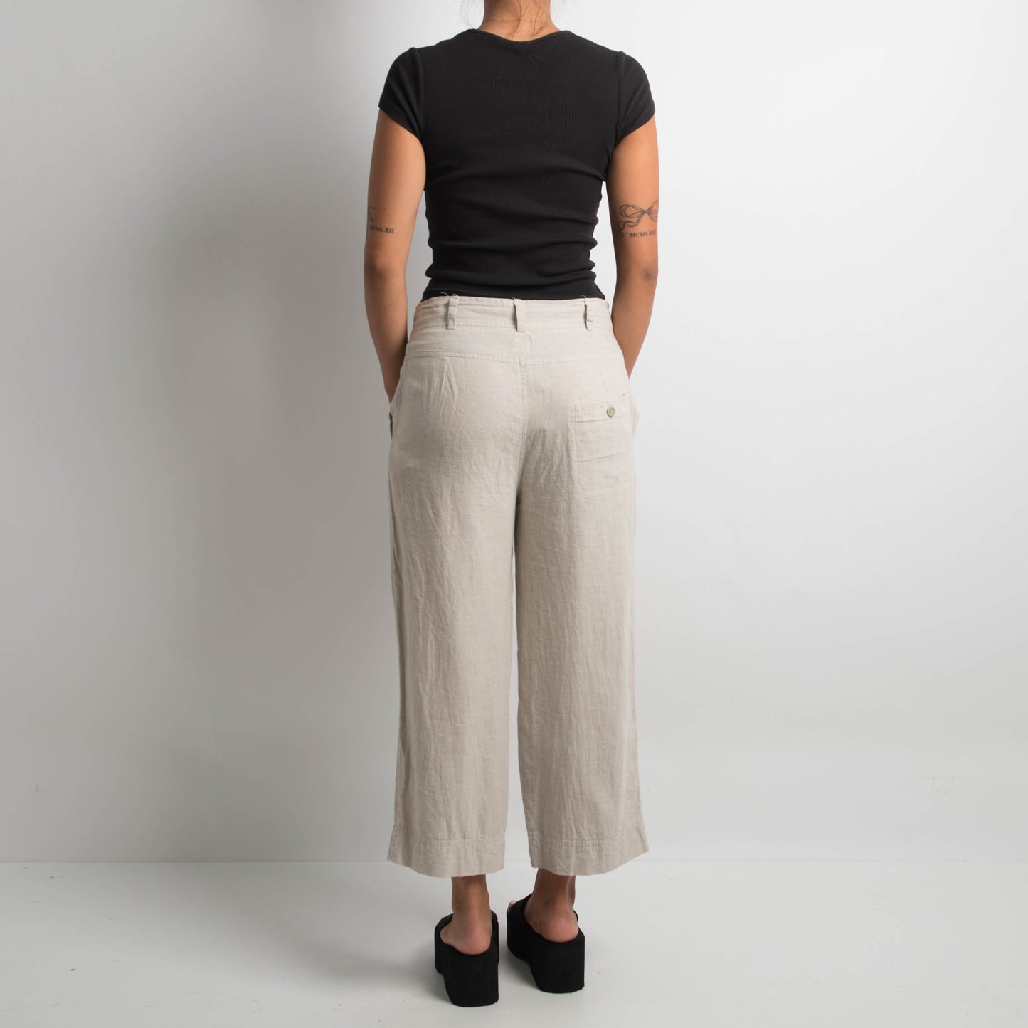 CREAM LINEN PANTS