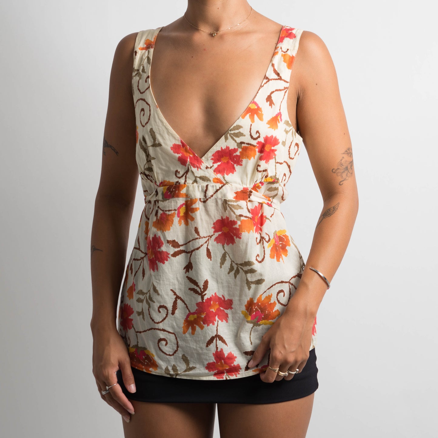 FLORAL BABYDOLL TOP