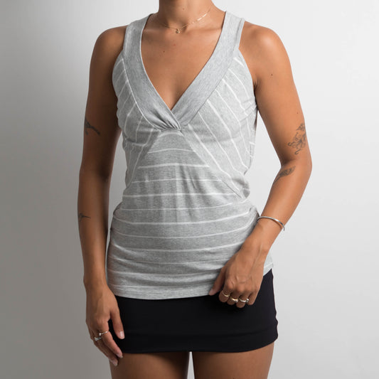 GREY STRIPED TANK TOP