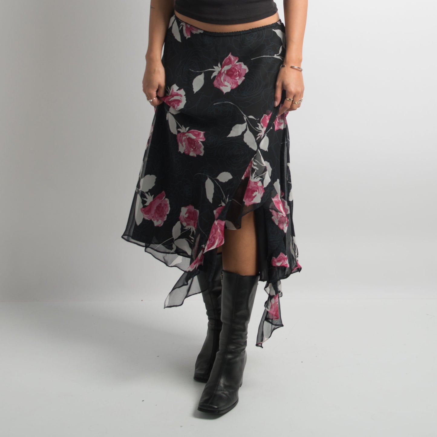 FLORAL MIDI SKIRT