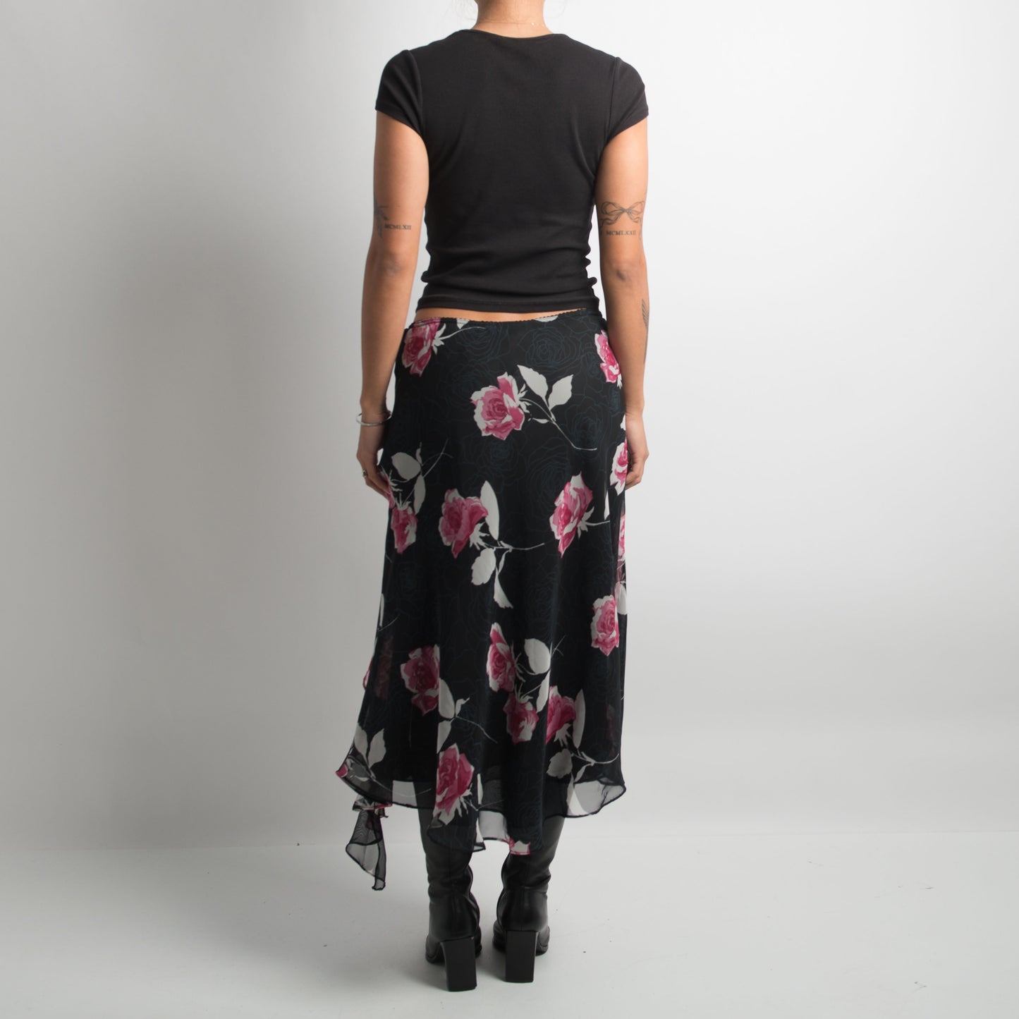 FLORAL MIDI SKIRT