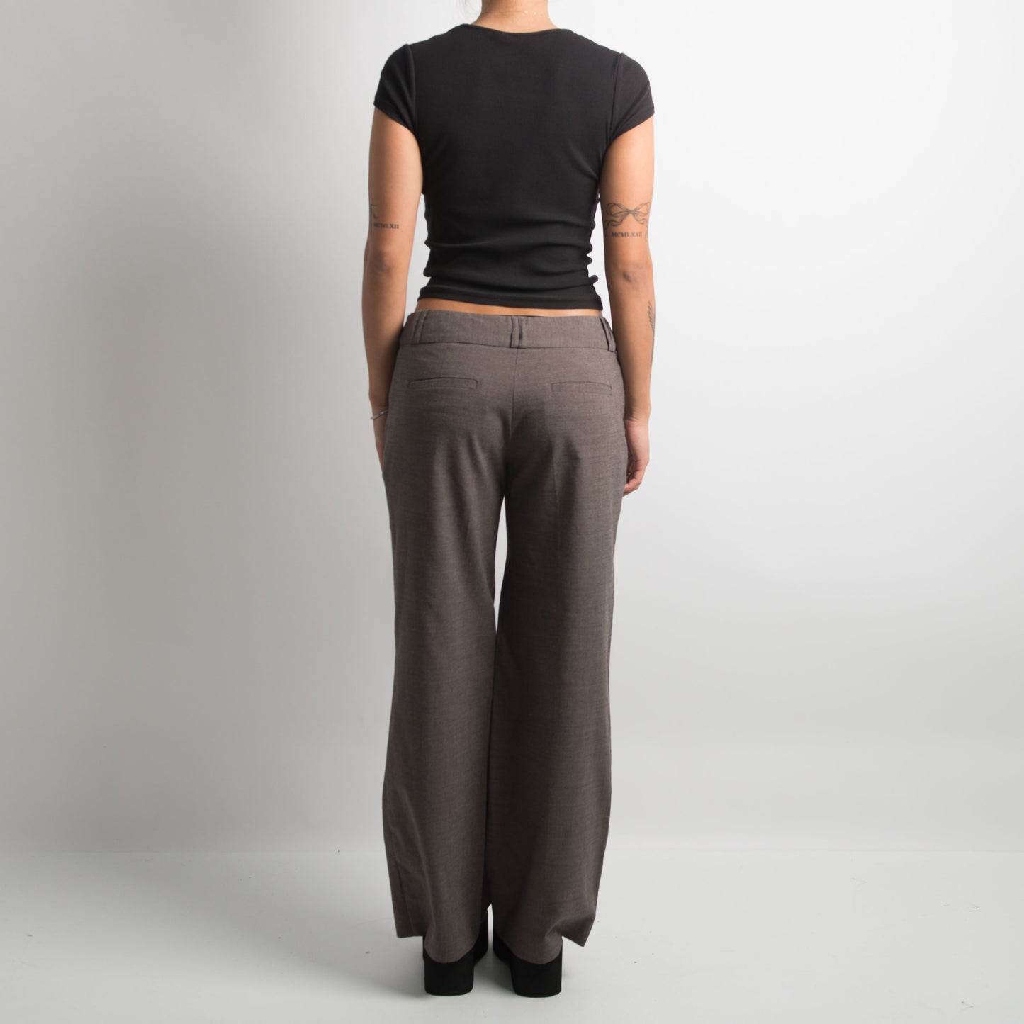 PANTALON BOOTCUT MARRON