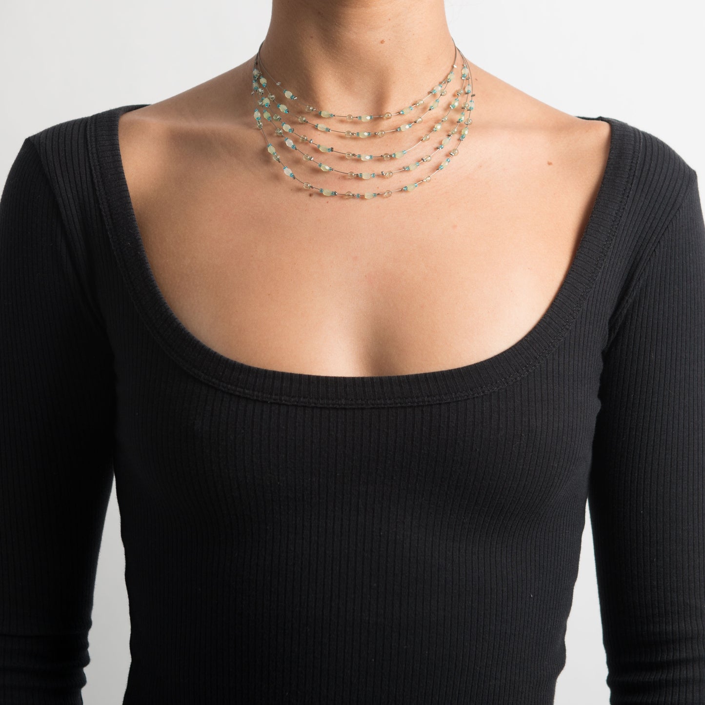 THIN LAYERED BEAD NECKLACE