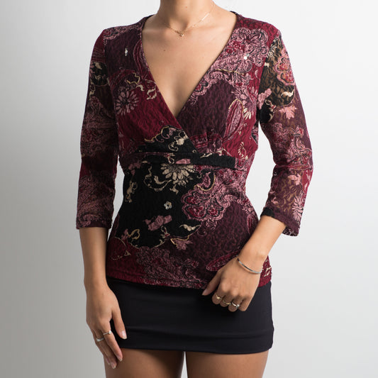 PAISLEY 3/4 SLEEVE TOP