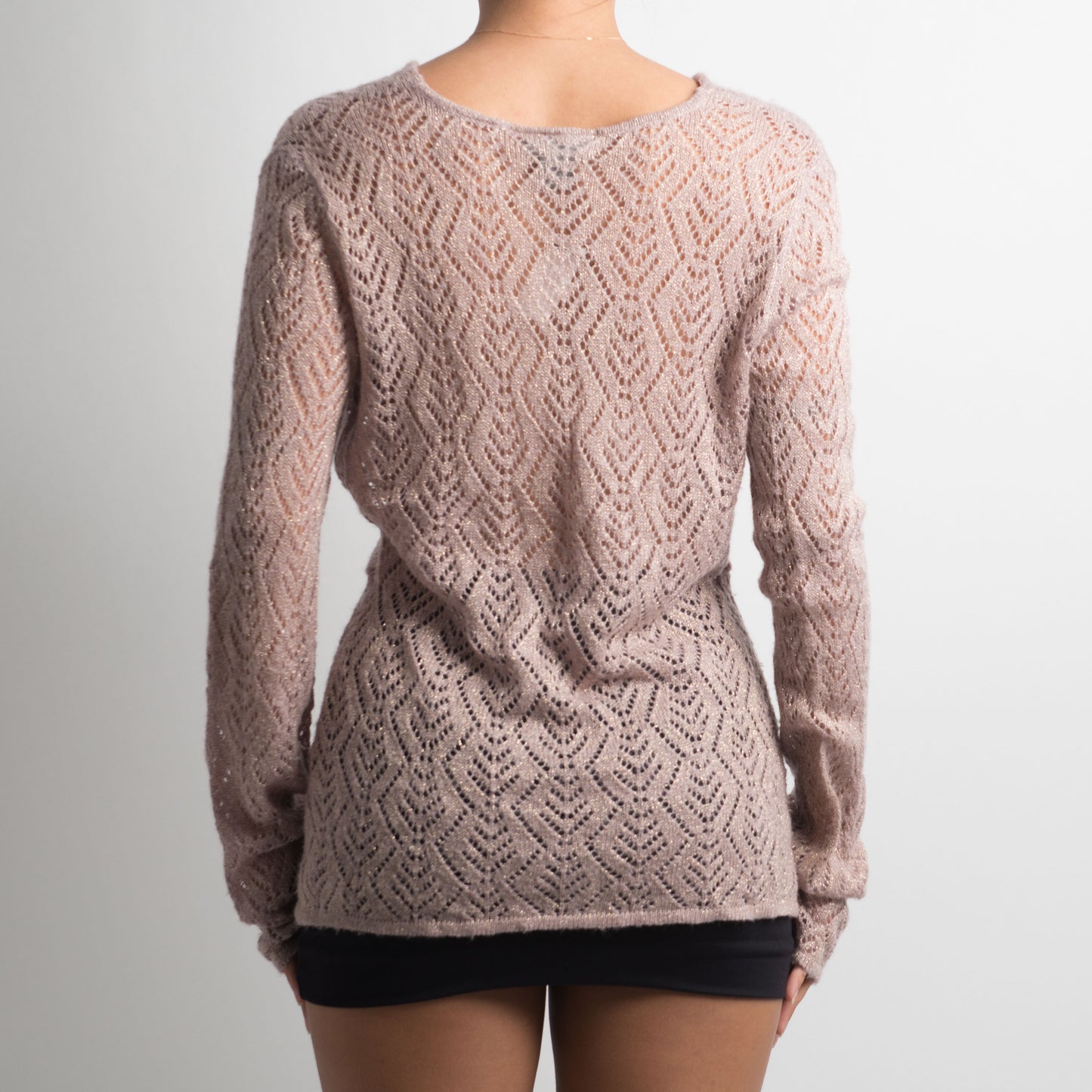 TRICOT ROSE SEMI-TRANSPARENT