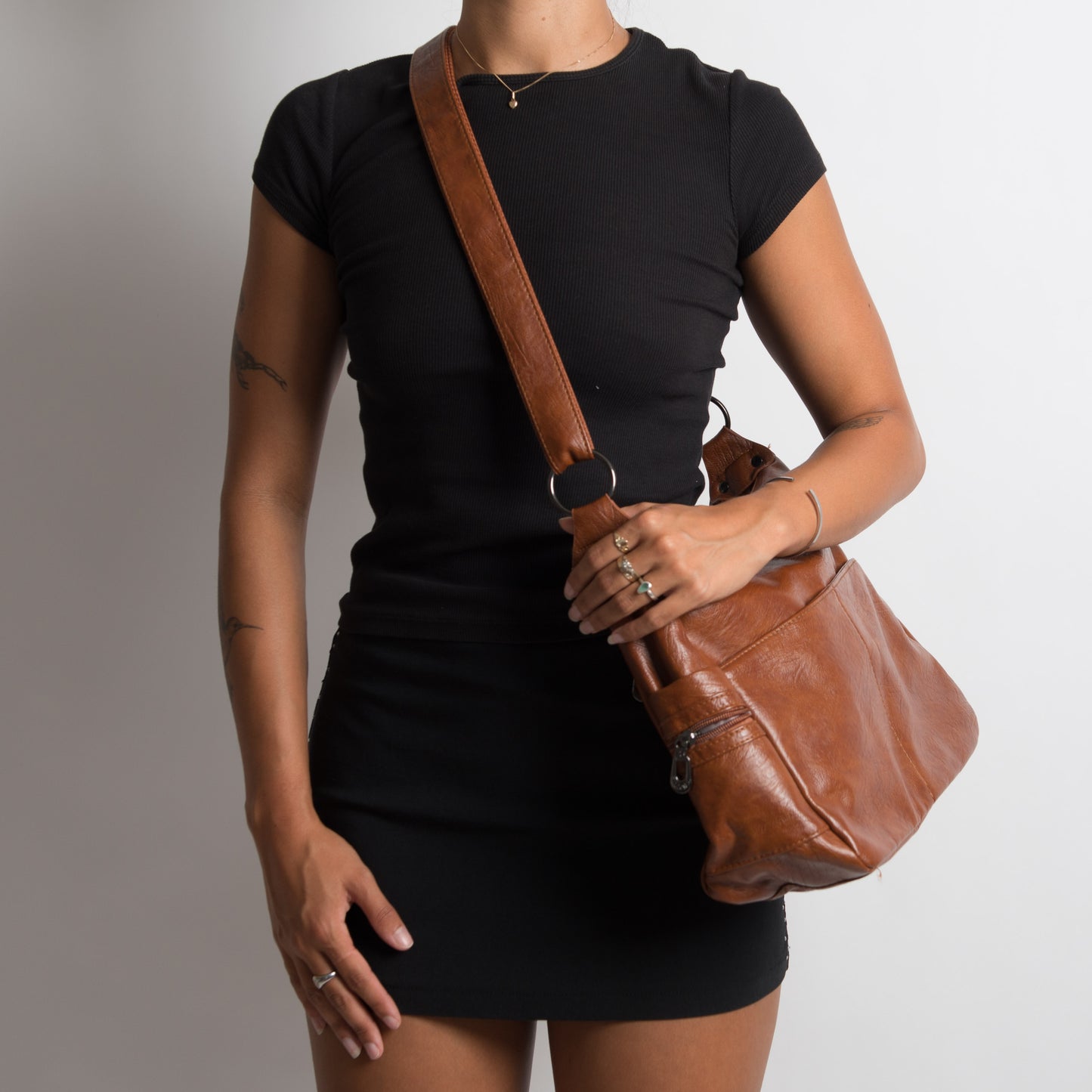 BROWN SATCHEL BAG