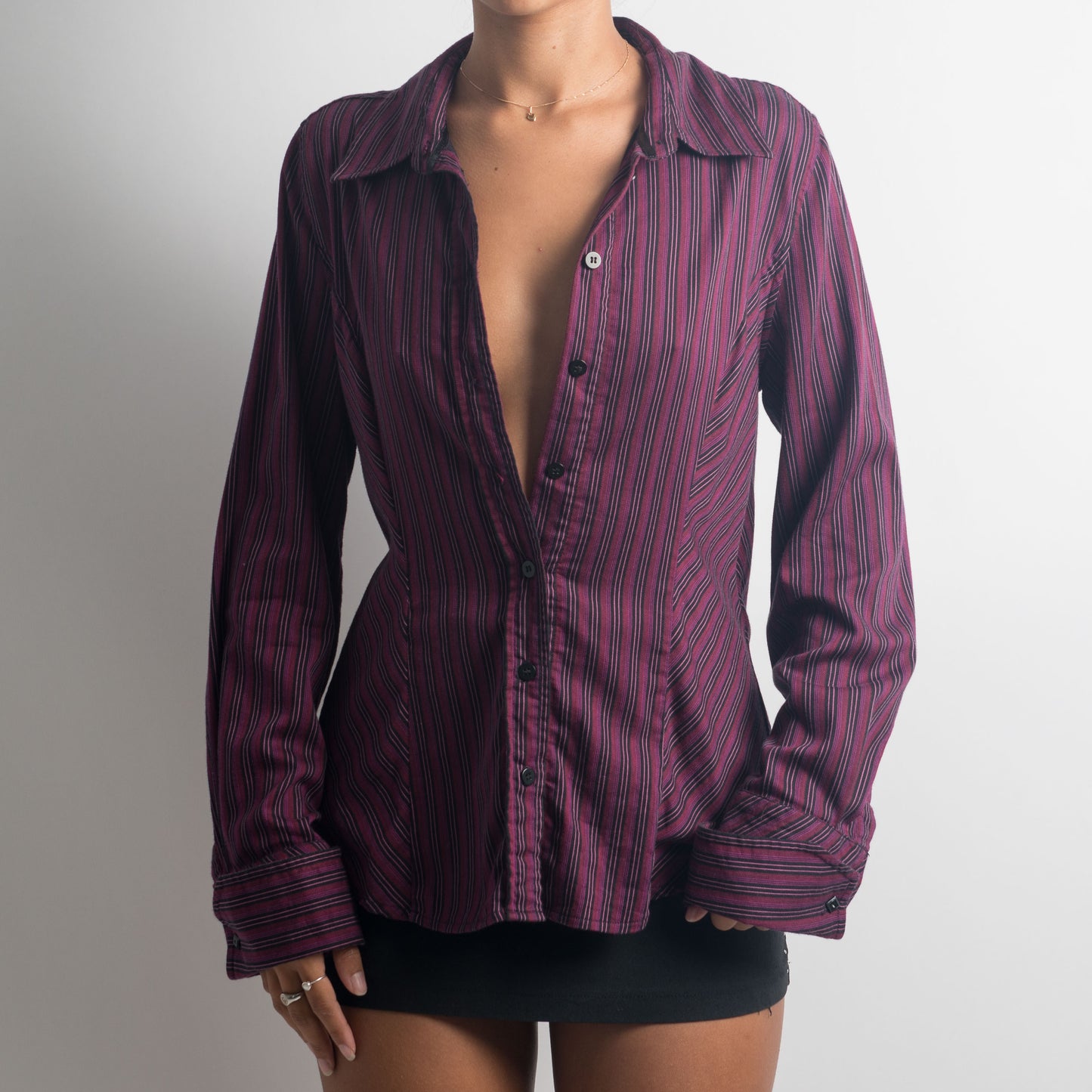 BLOUSE À RAYURES VIOLET