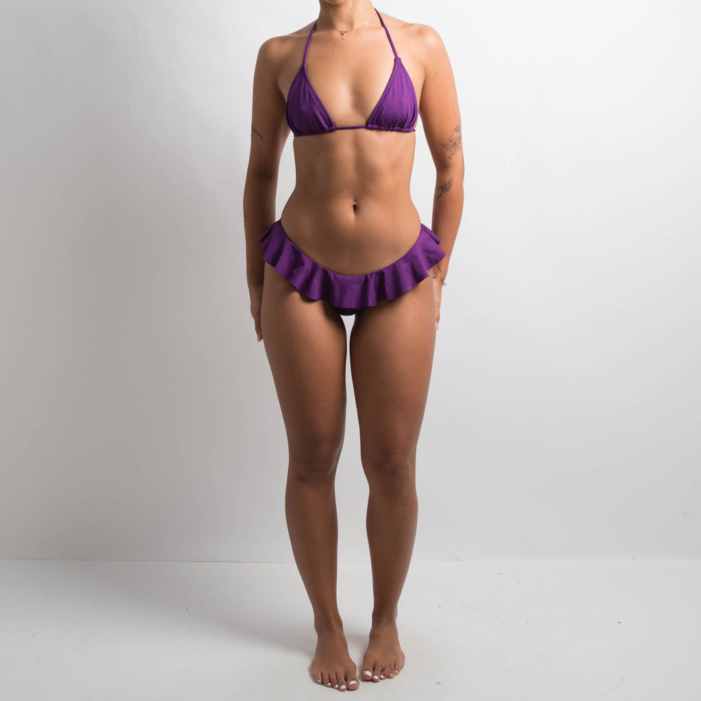 GRAPE RUFFLE BIKINI BOTTOM