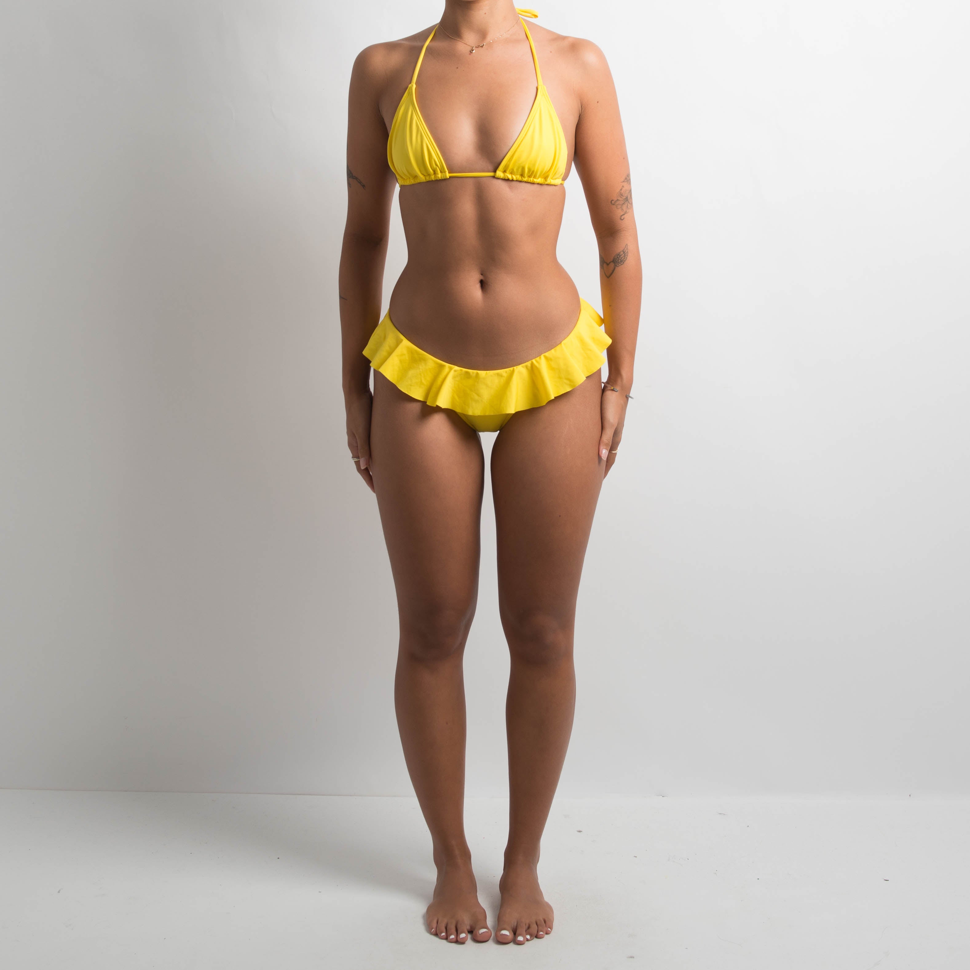 LEMON RUFFLE BIKINI BOTTOM