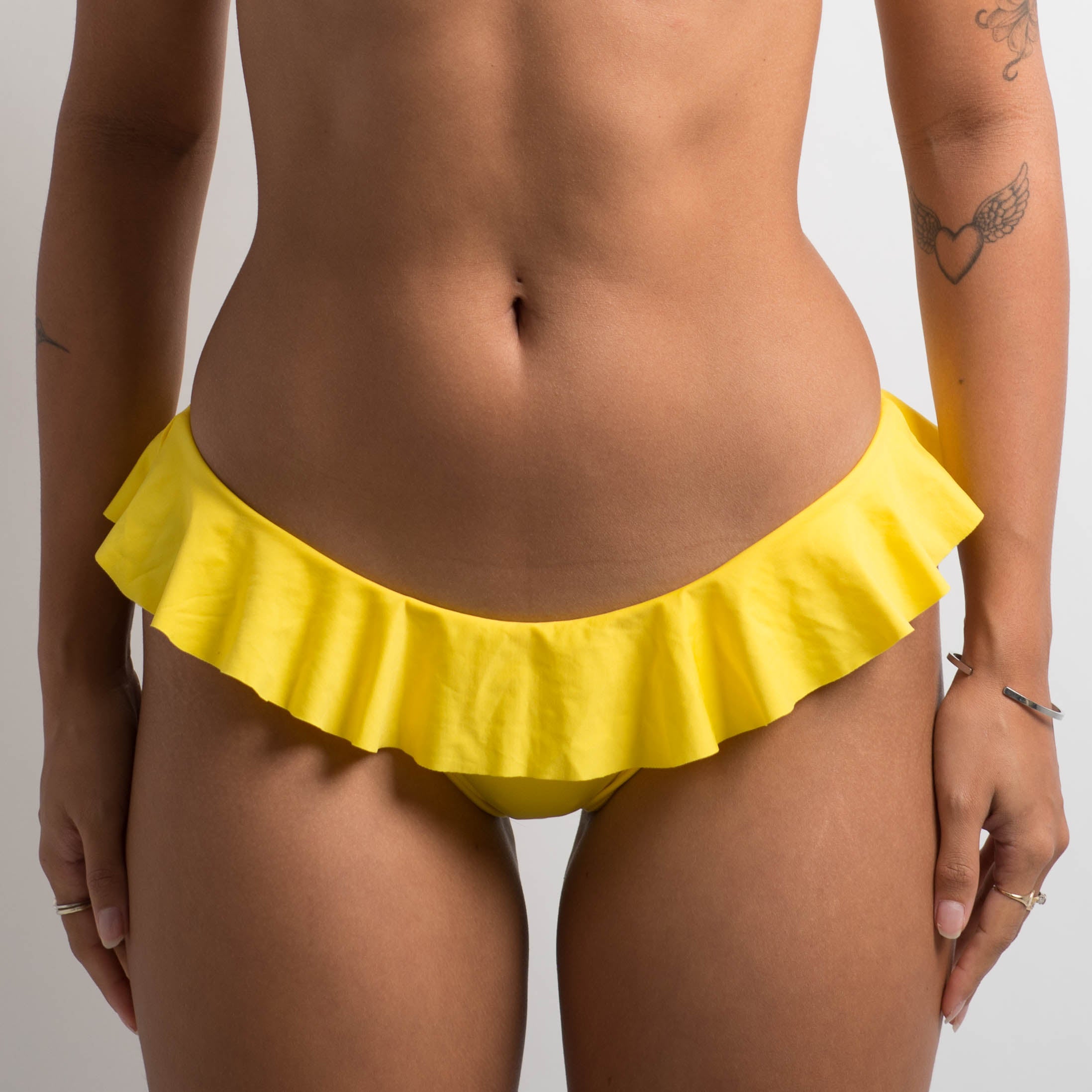 LEMON RUFFLE BIKINI BOTTOM