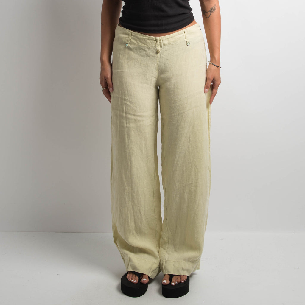 PASTEL LIME LINEN PANTS