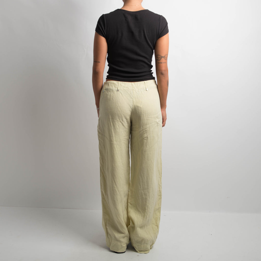 PASTEL LIME LINEN PANTS