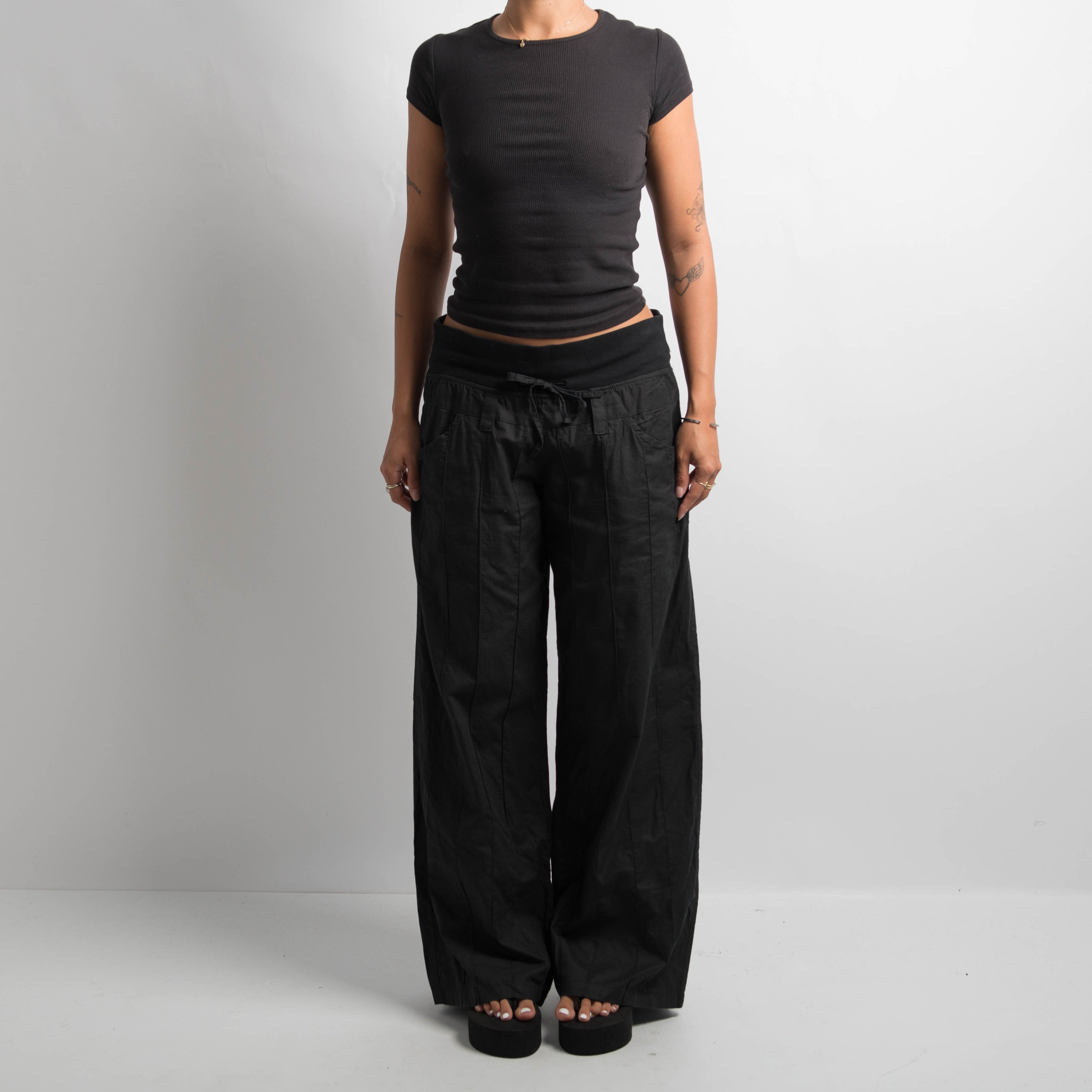 BLACK COTTON PANTS