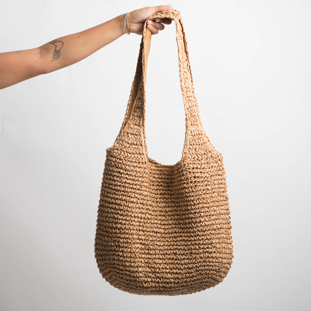 TAN STRAW BAG