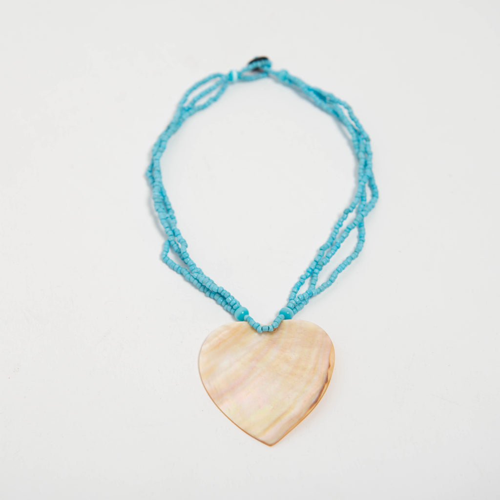 BLUE OPALESCENT NECKLACE