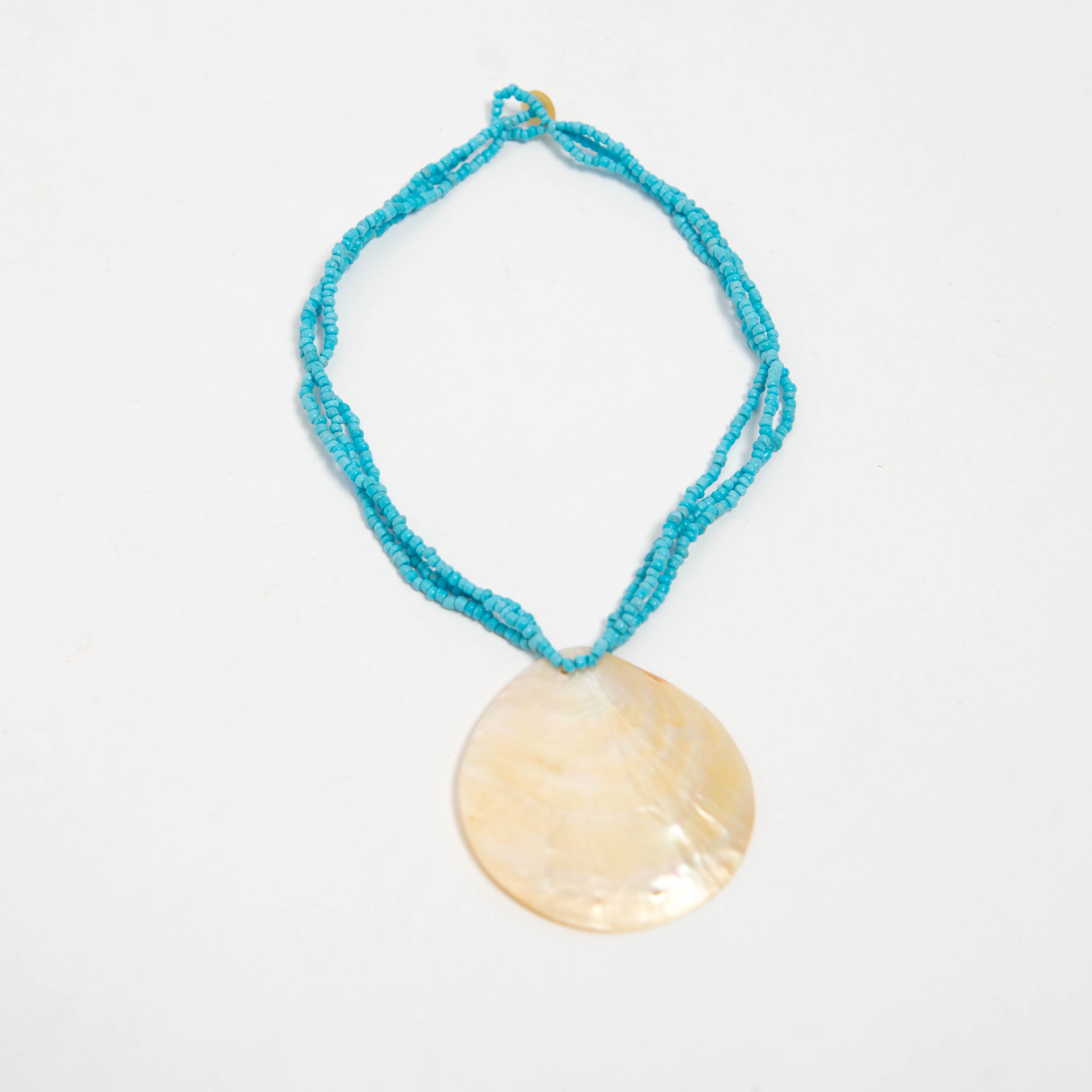 BLUE OPALESCENT NECKLACE