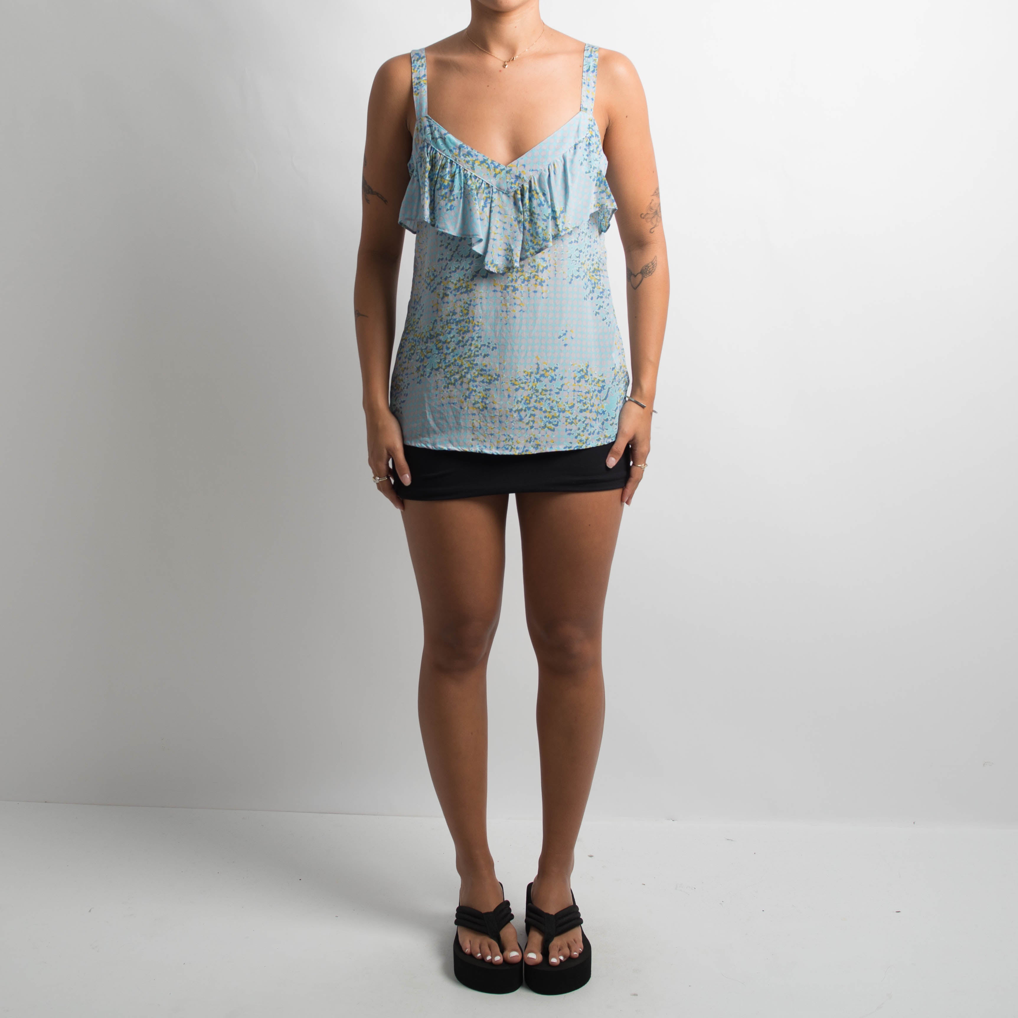 BLUE SILK CAMISOLE