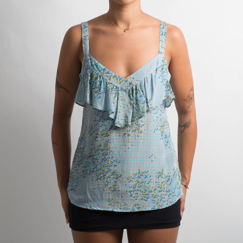 BLUE SILK CAMISOLE