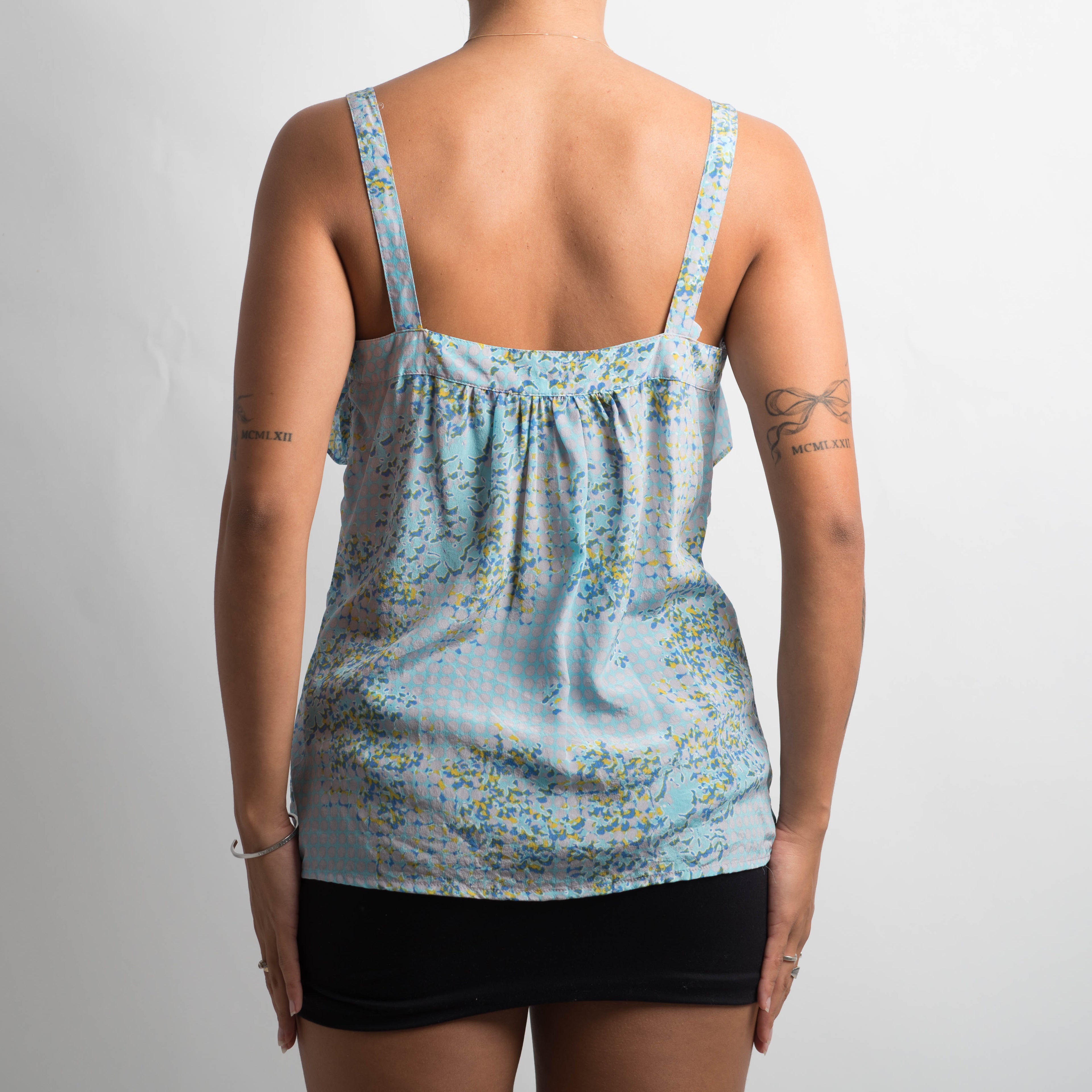 BLUE SILK CAMISOLE