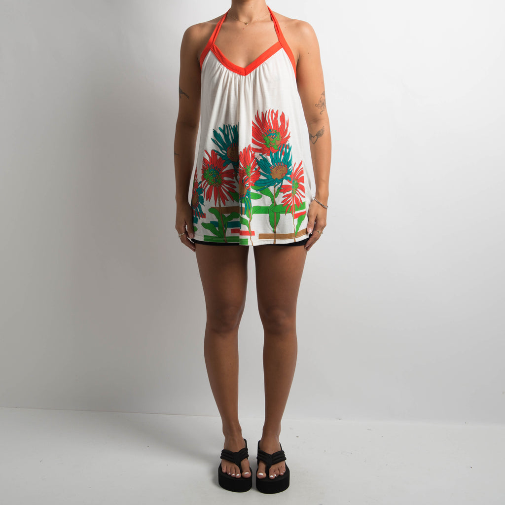 FLORAL HALTER TOP