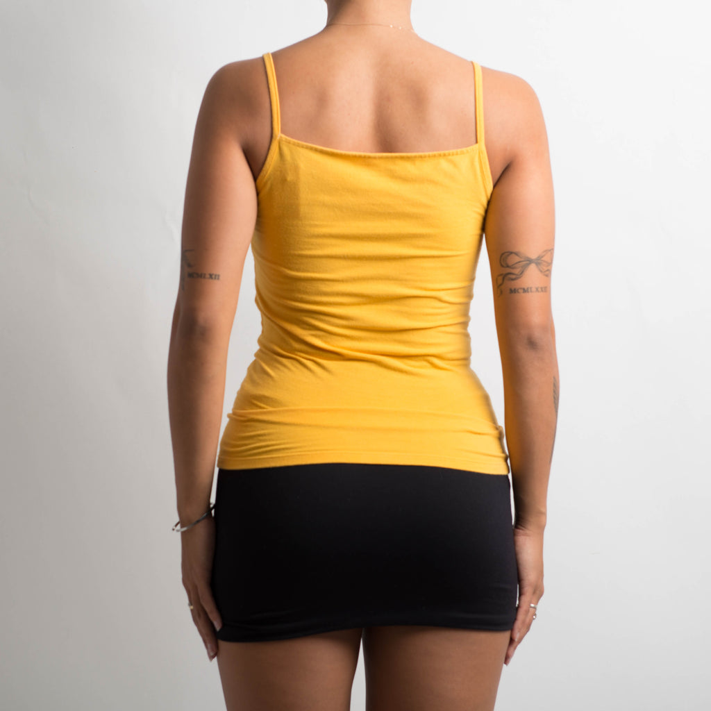 YELLOW LACE TRIM CAMISOLE