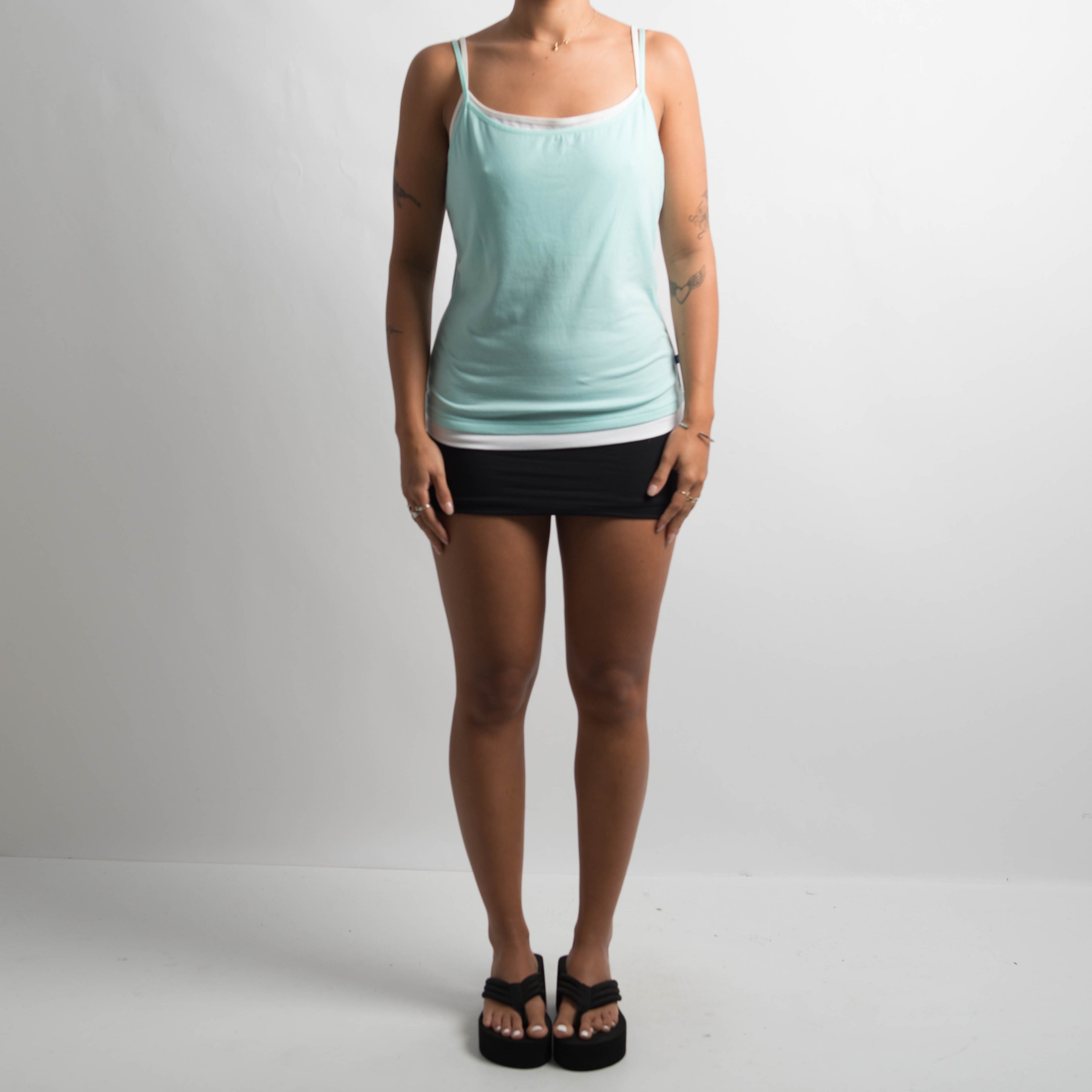 AQUA LAYERED TANK TOP