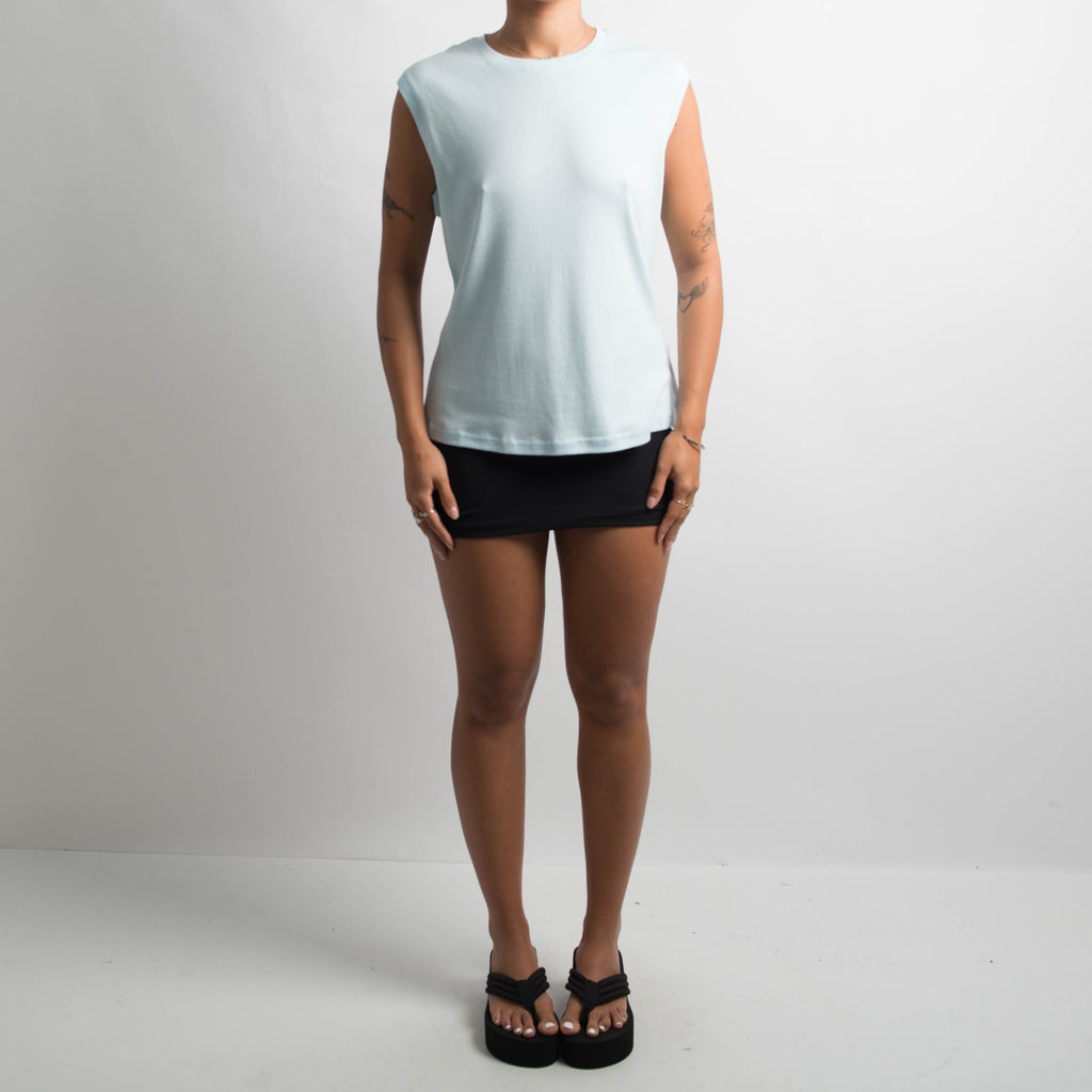 LIGHT BLUE SLEEVELESS TOP