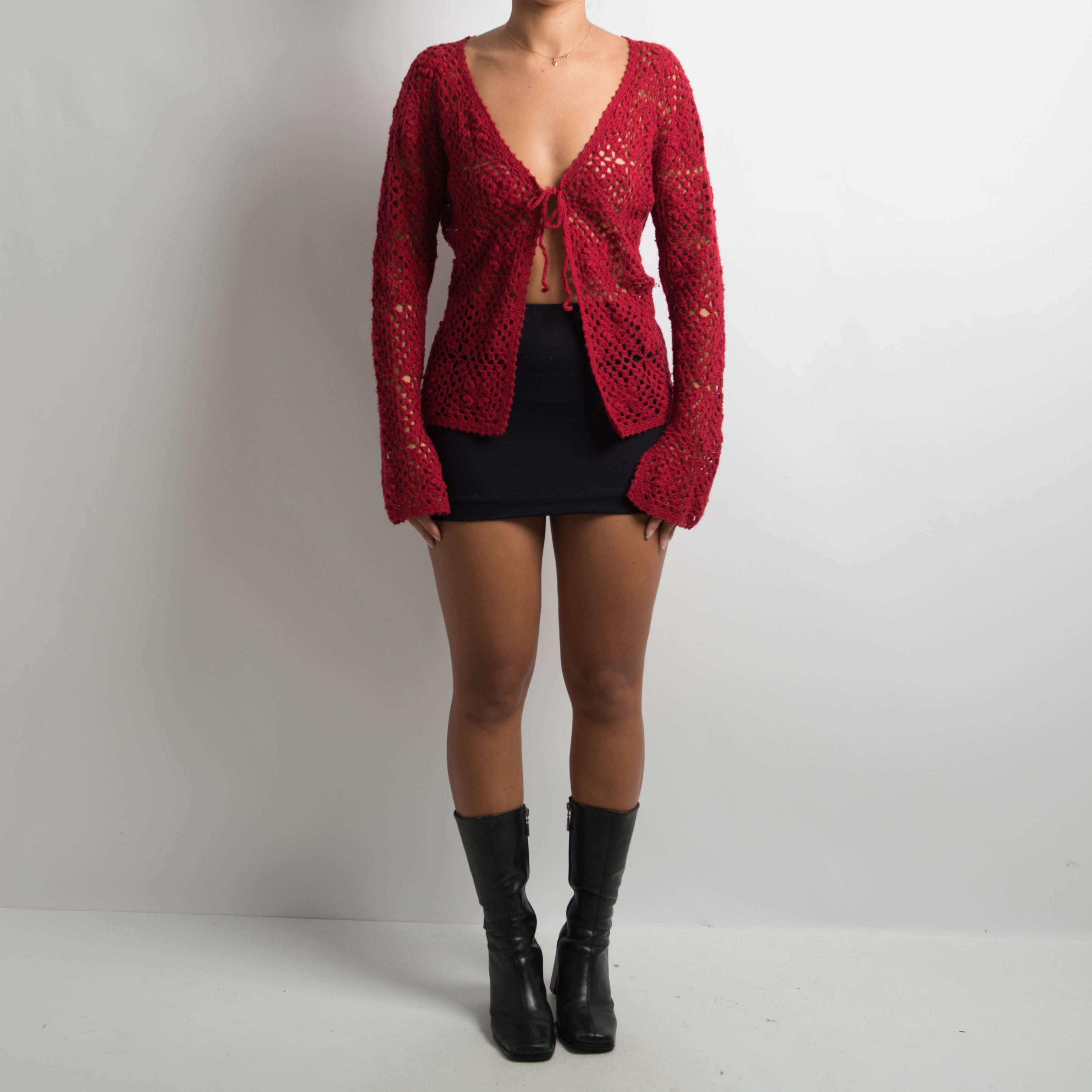 CROCHET TIE FRONT TOP