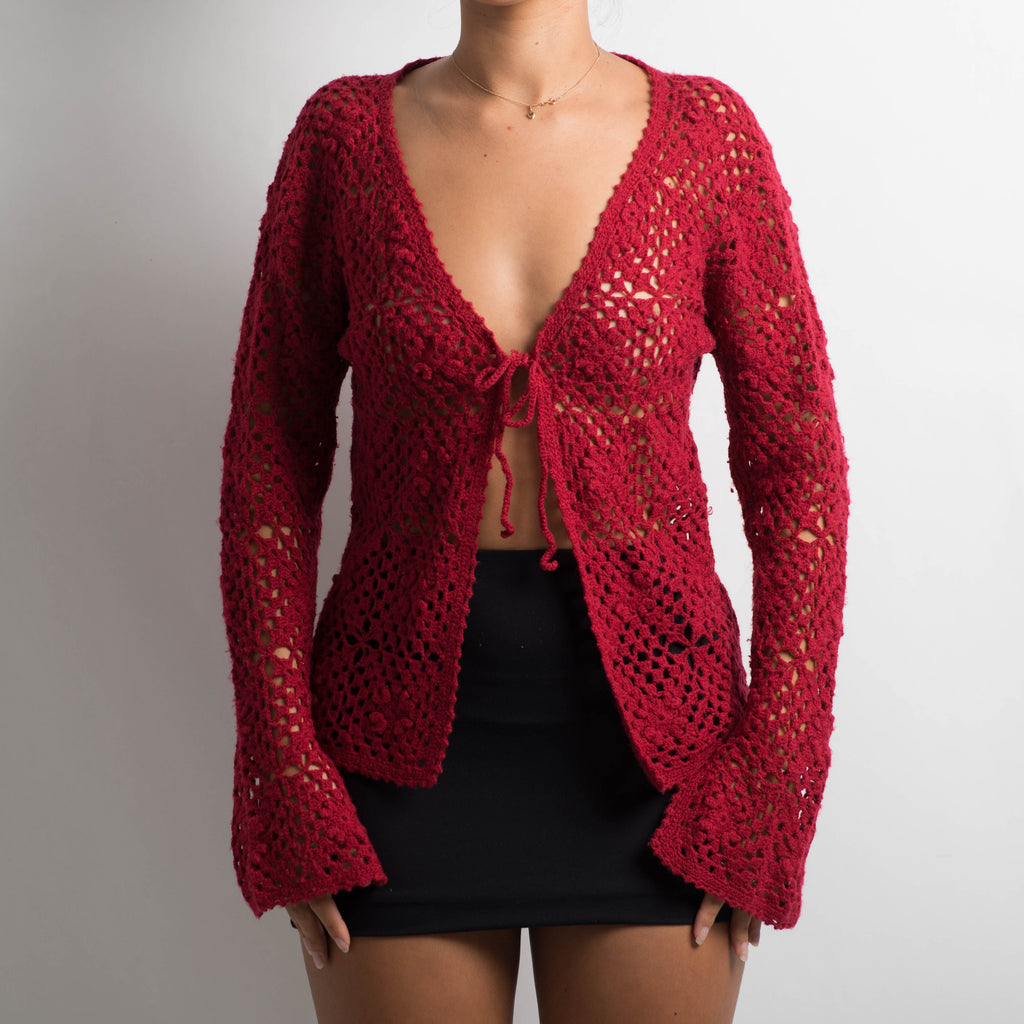 CROCHET TIE FRONT TOP