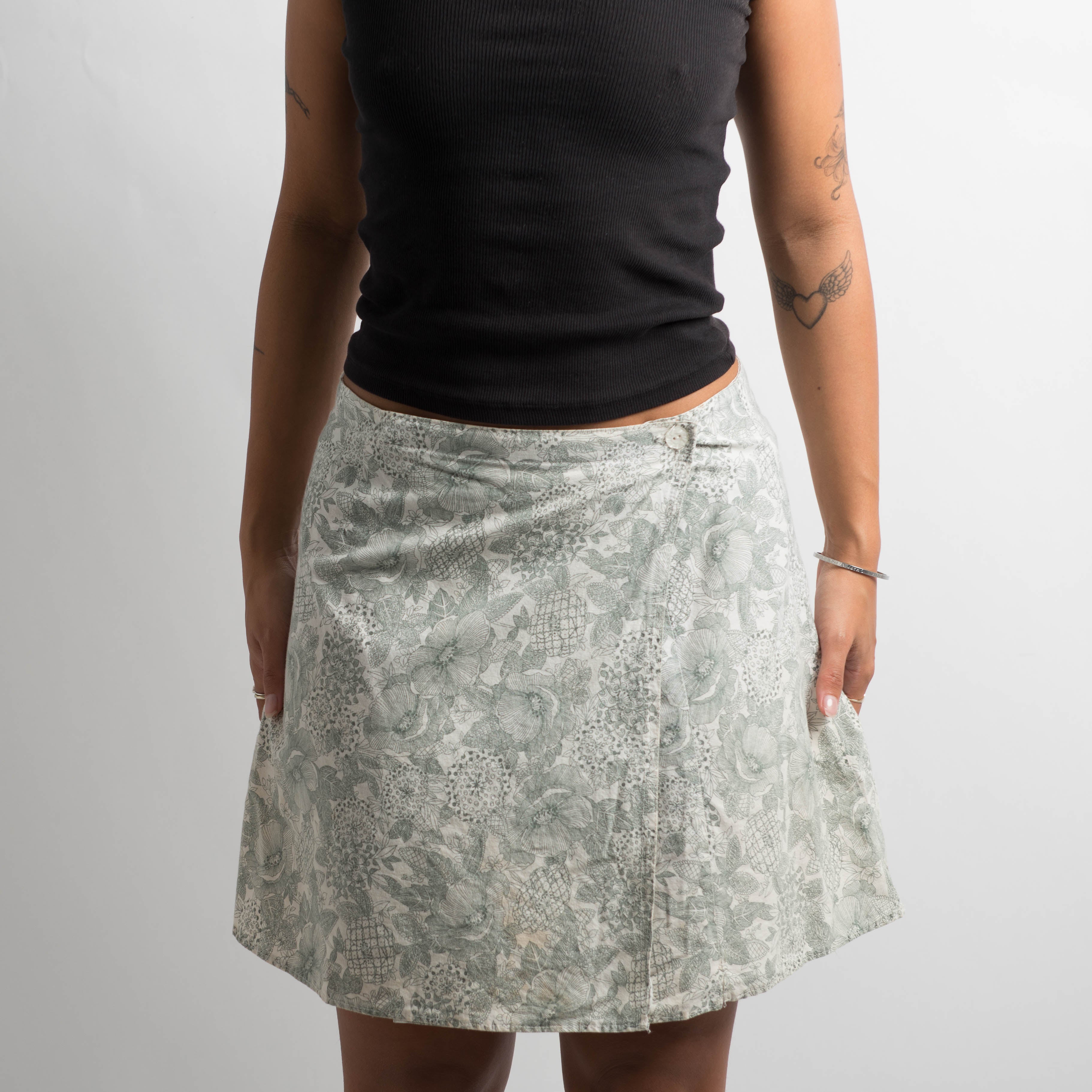 FLORAL WRAP SKIRT
