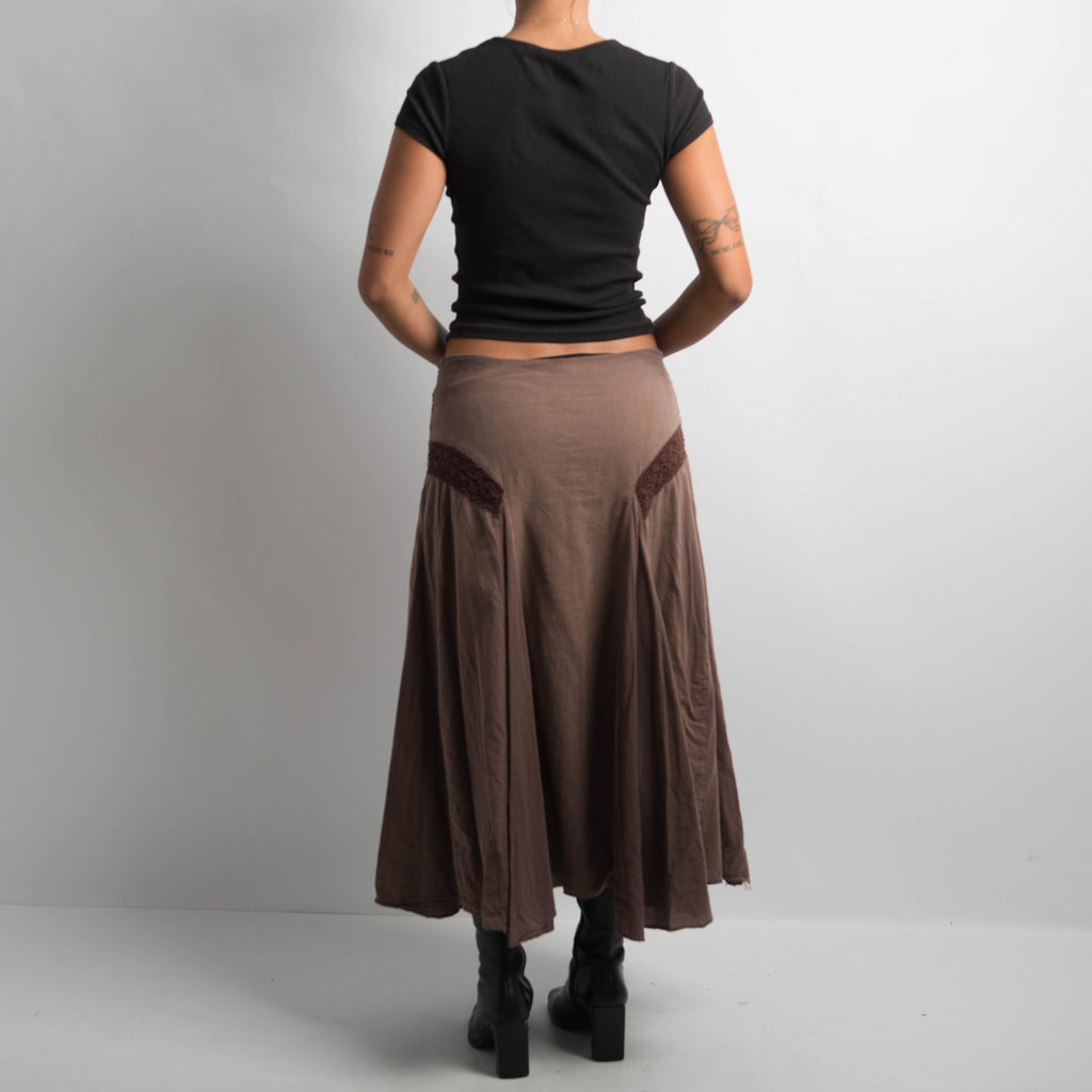 BROWN BOHO SKIRT
