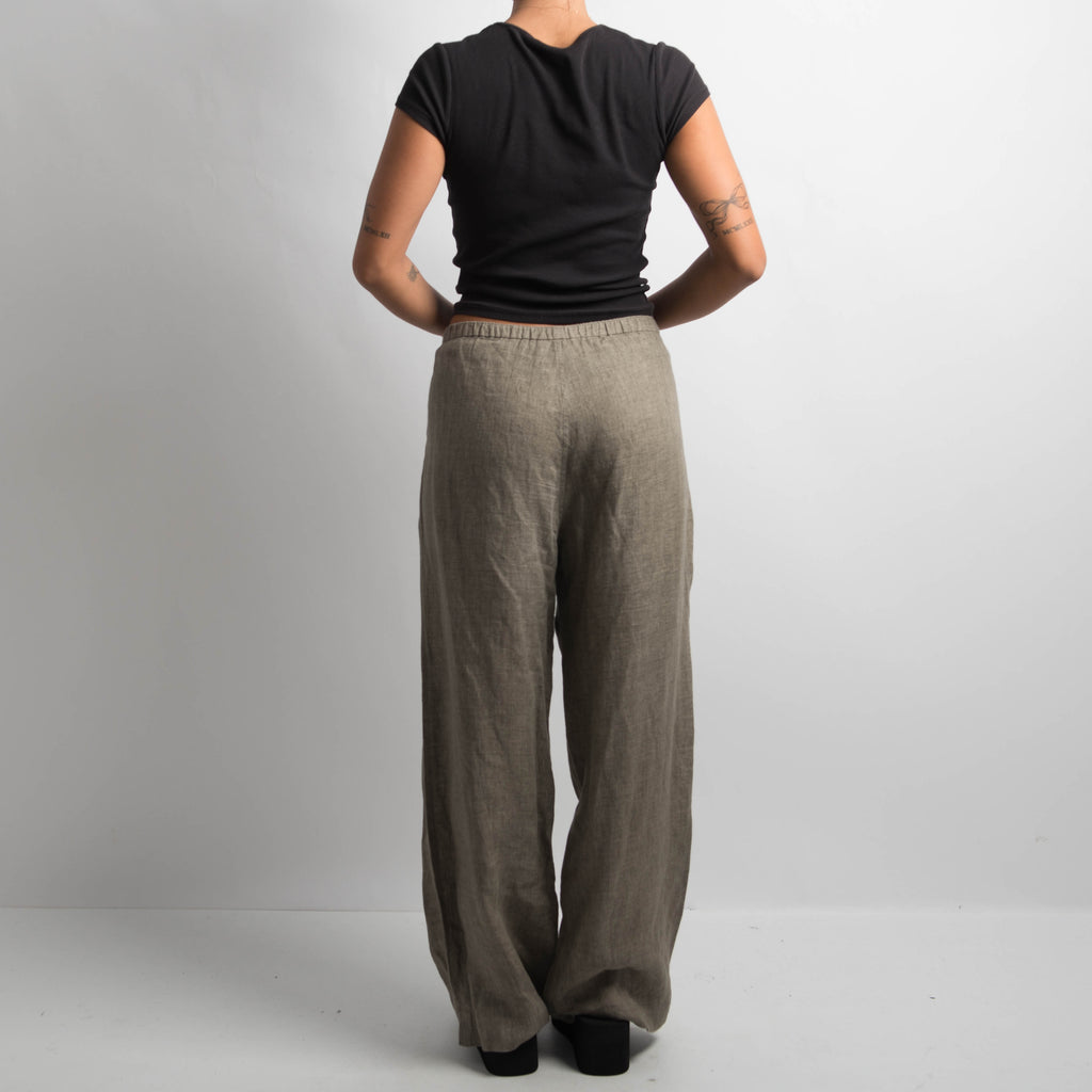 KHAKI LINEN PANTS