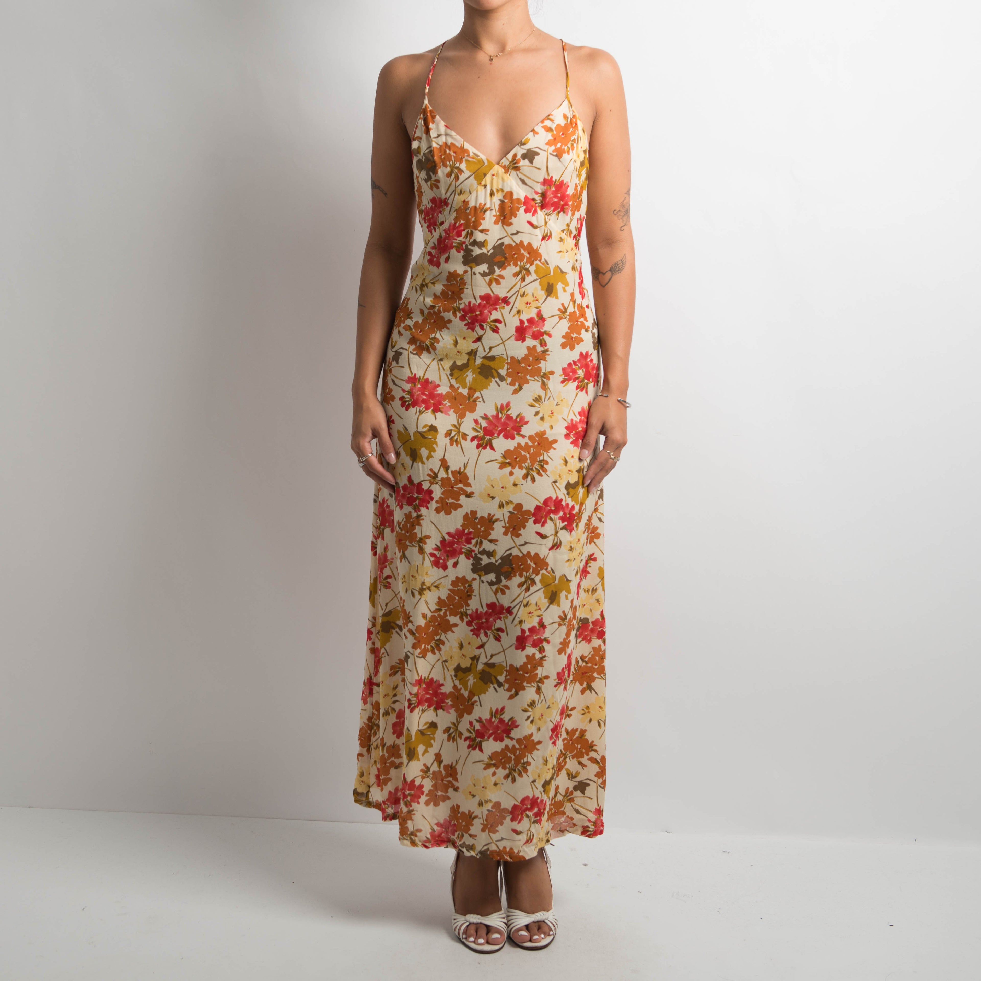 SILK FLORAL DRESS