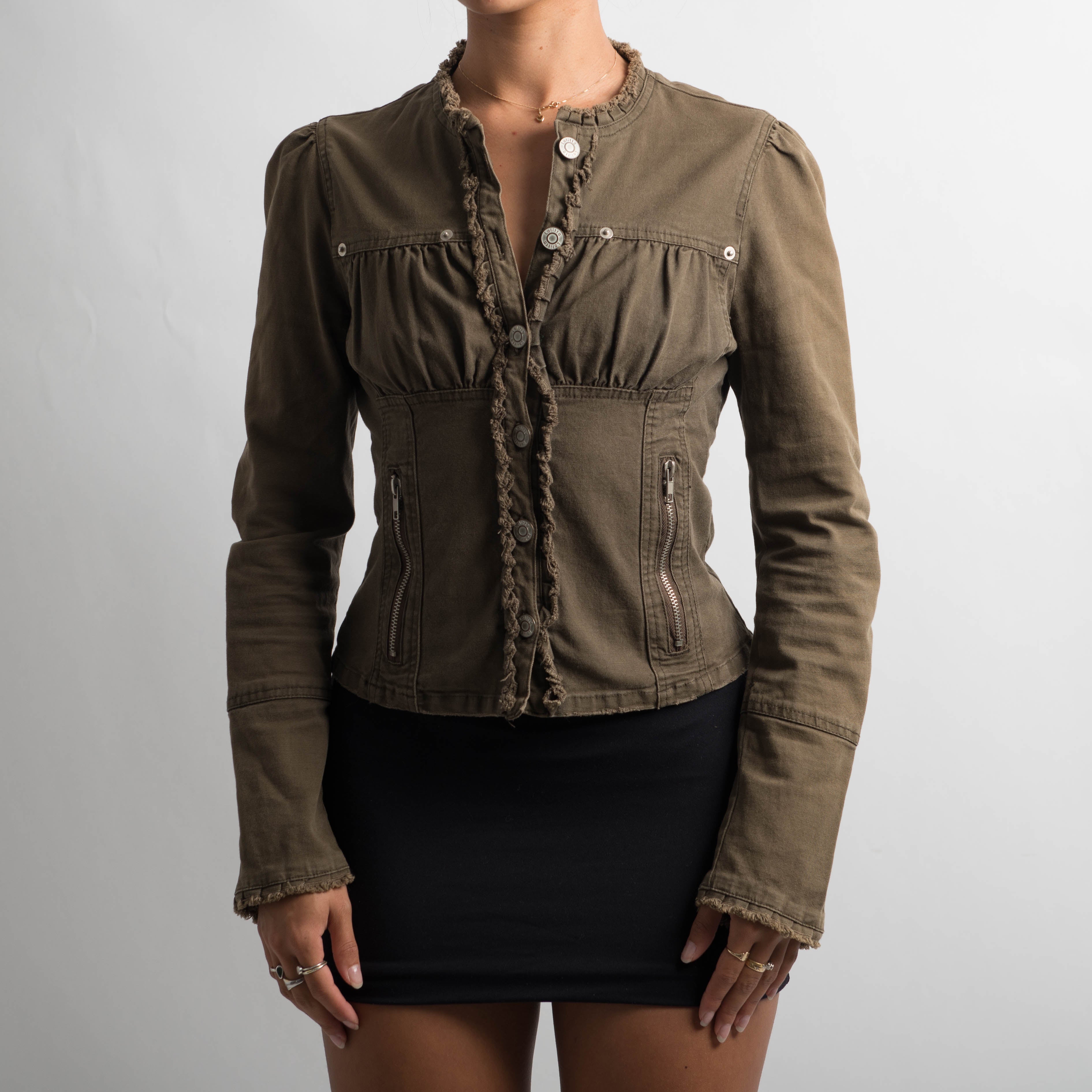 KHAKI SLIM FIT JACKET