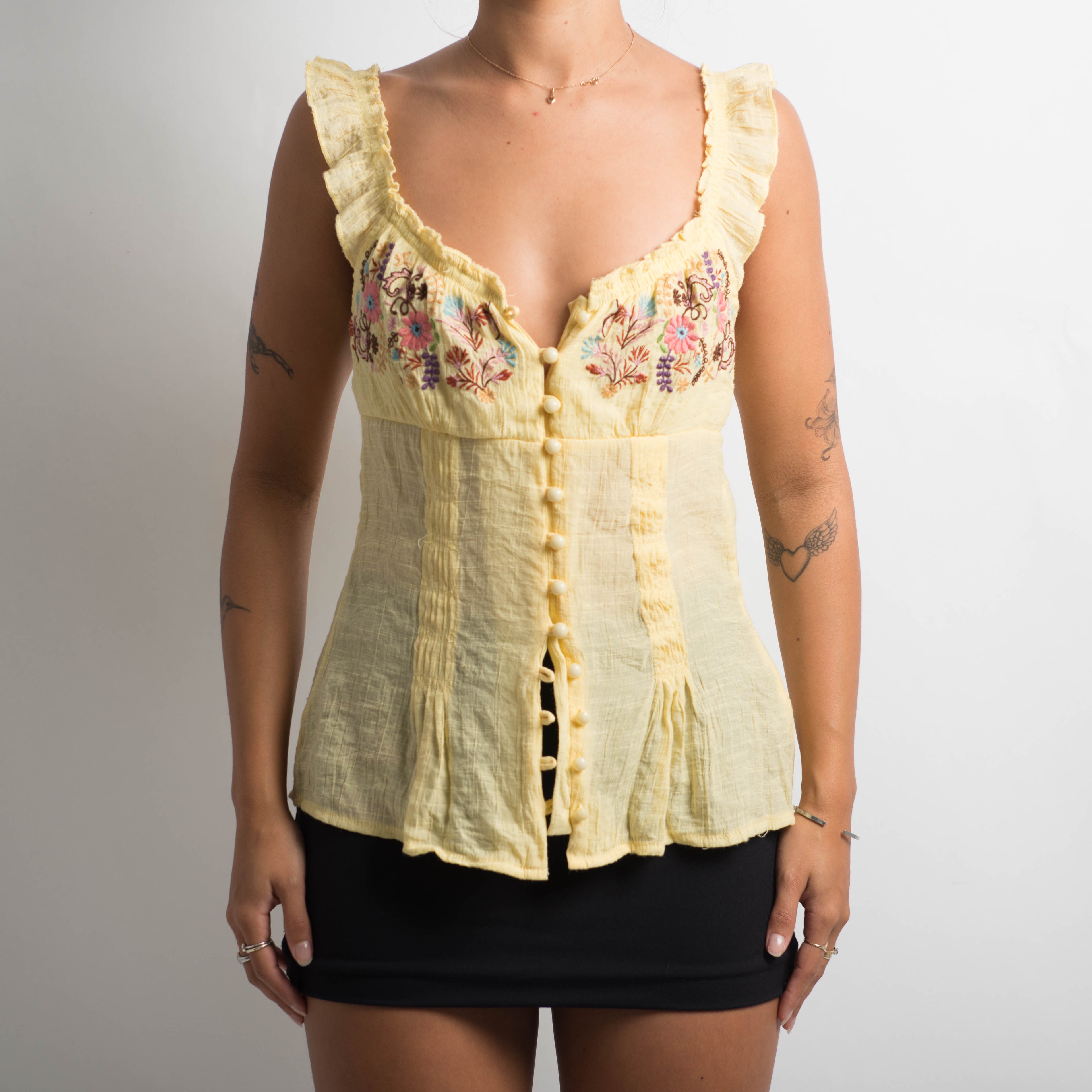 YELLOW FLORAL TOP