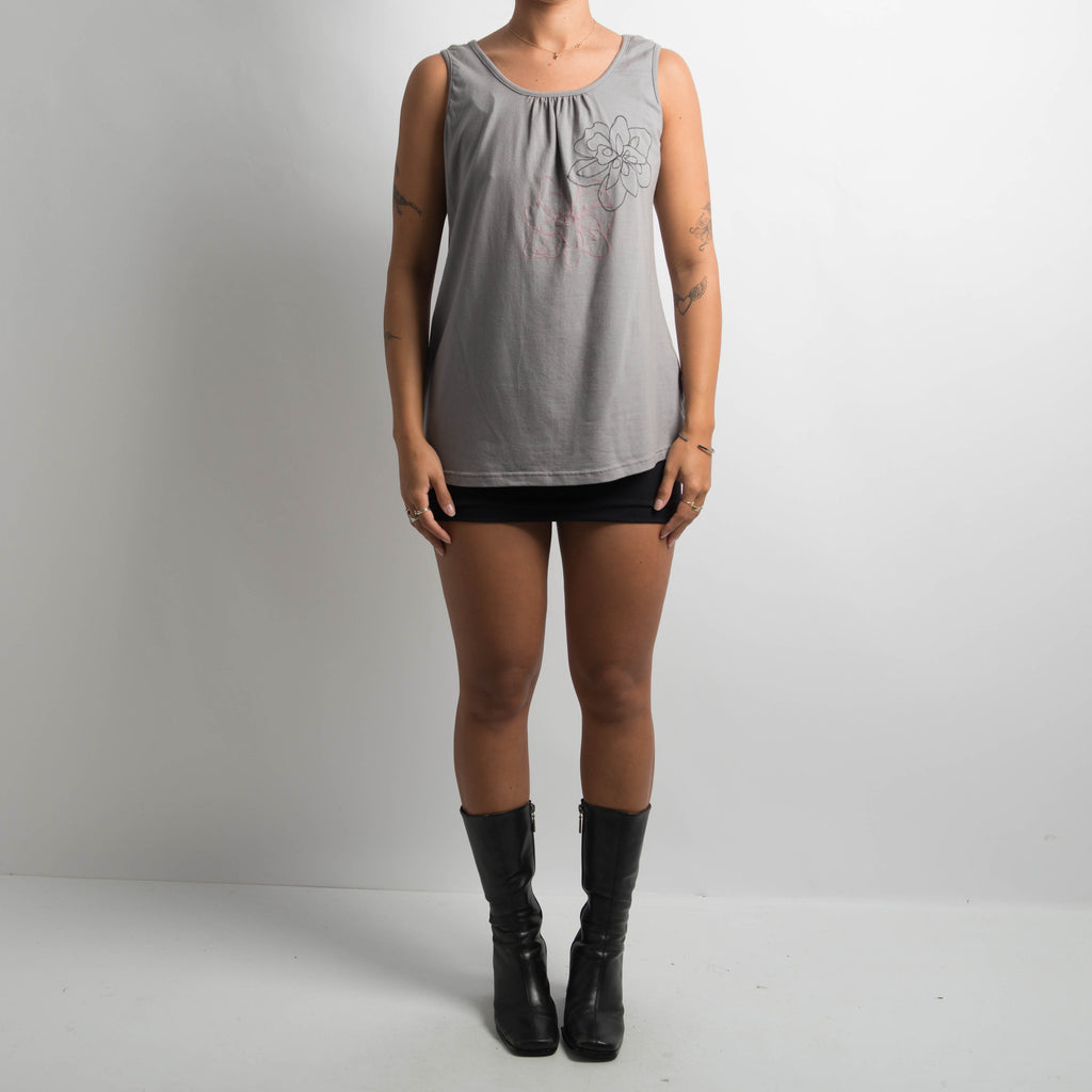 GREY SLEEVELESS TOP