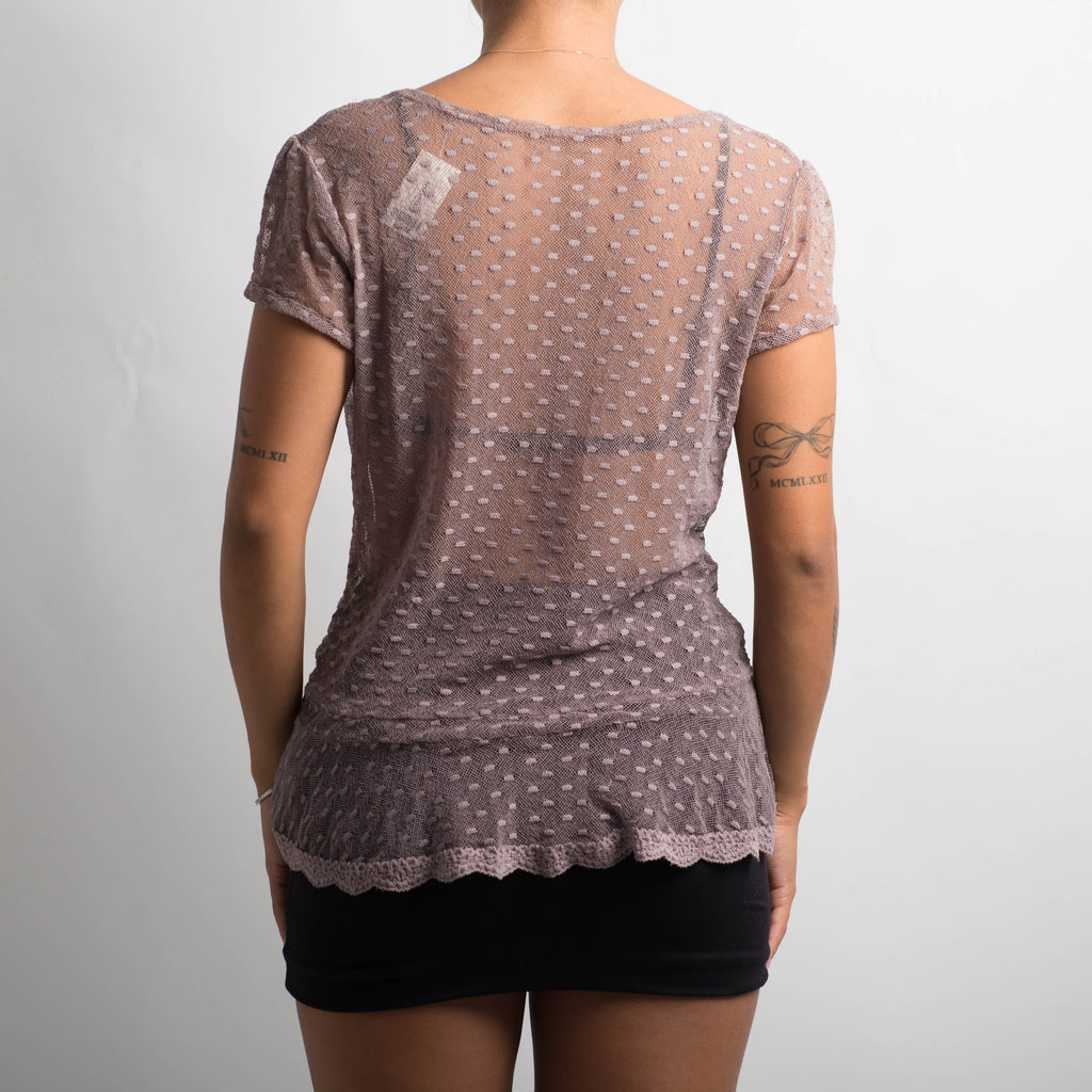 PURPLE MESH TOP