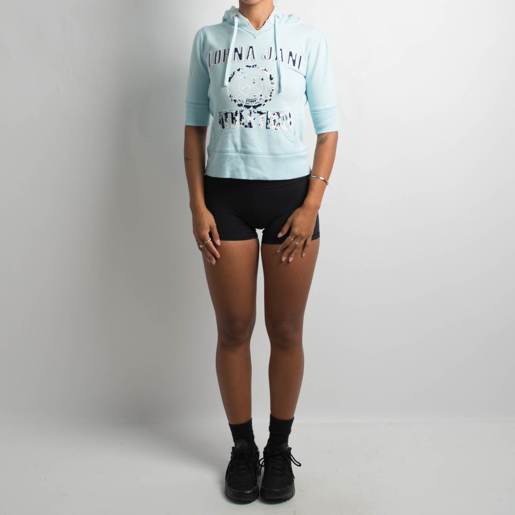 BLUE 1/2 SLEEVE HOODIE