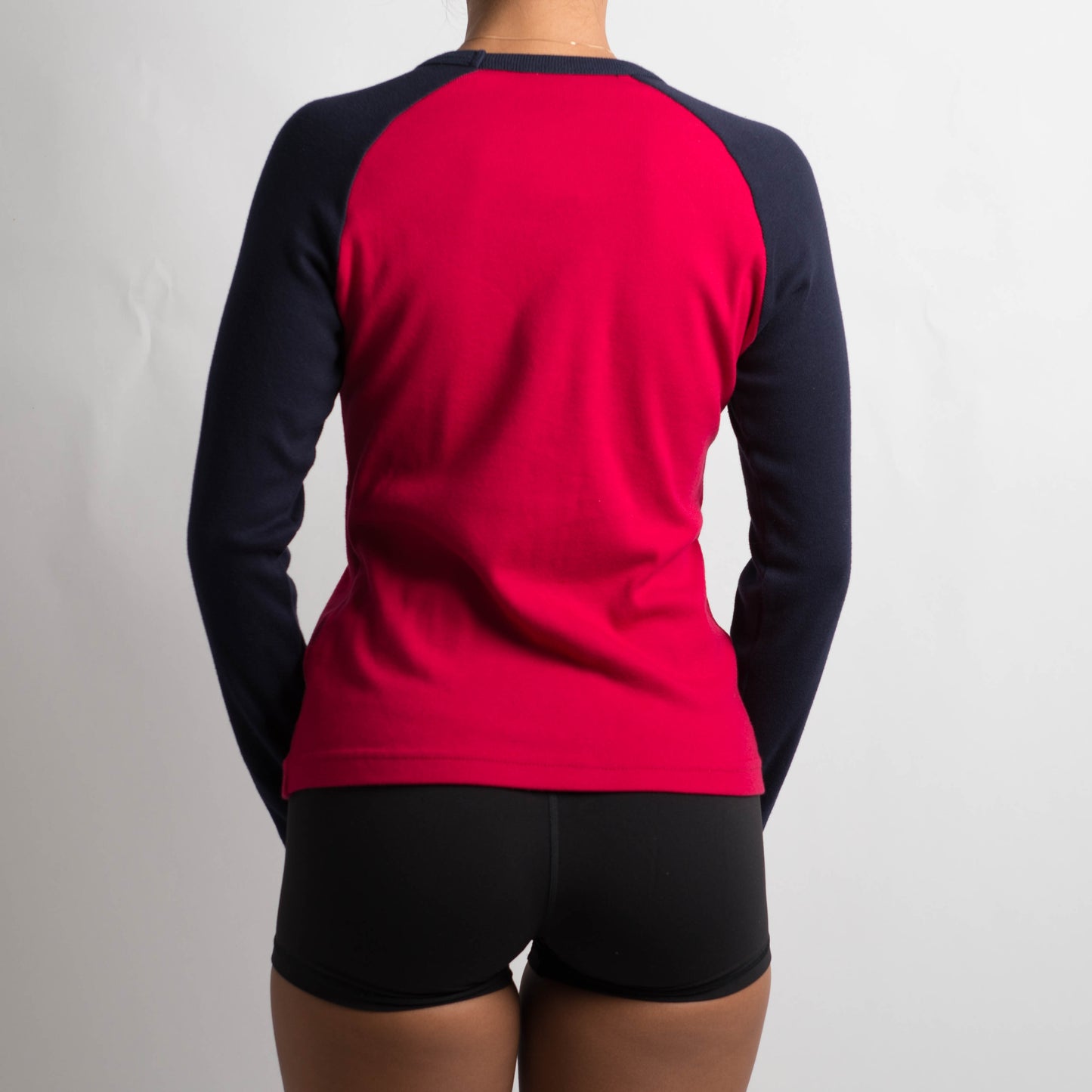 RED RAGLAN LONG SLEEVE