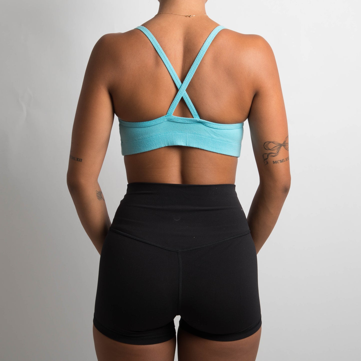 BLUE GRAPHIC SPORTS BRA