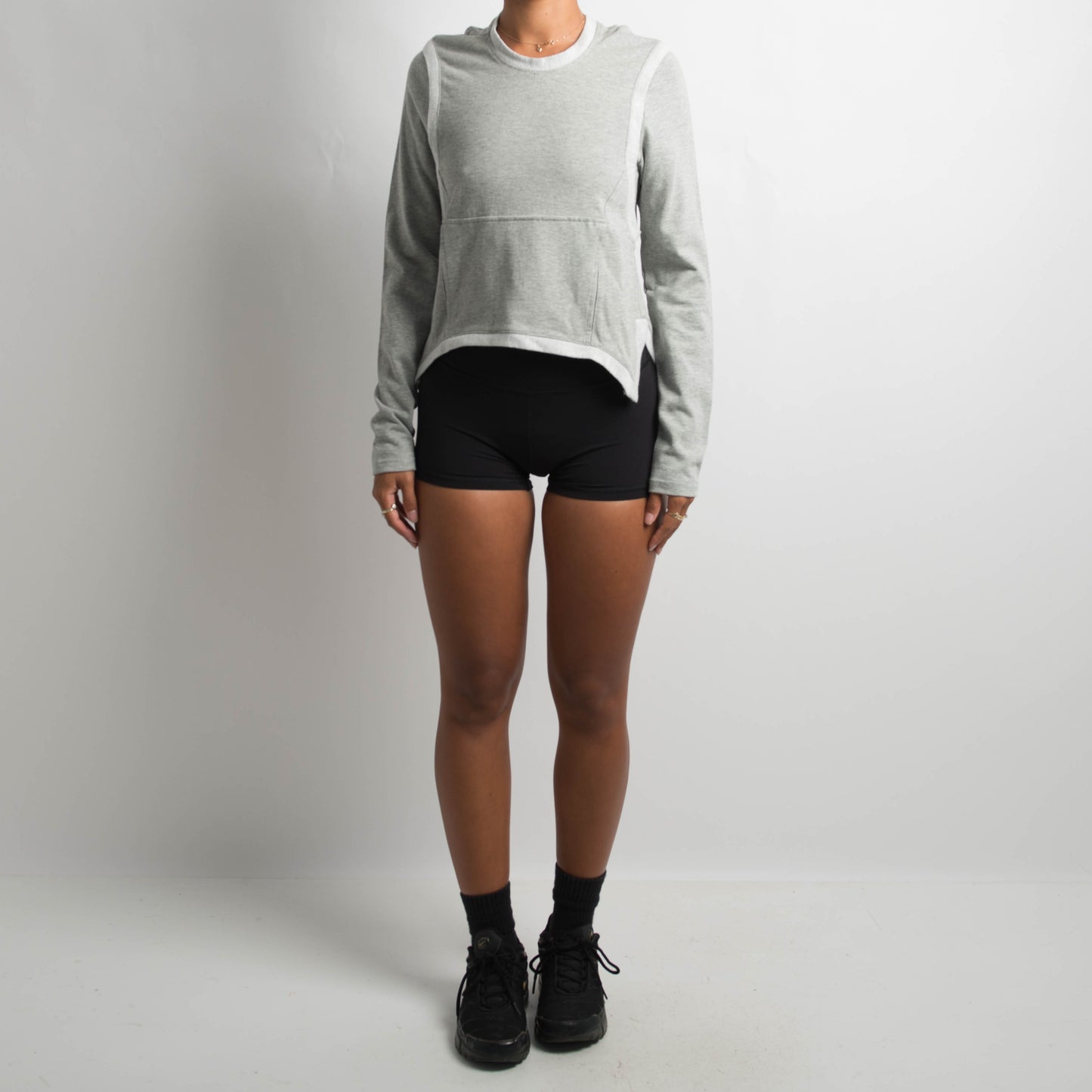 GREY HOODED LONG SLEEVE