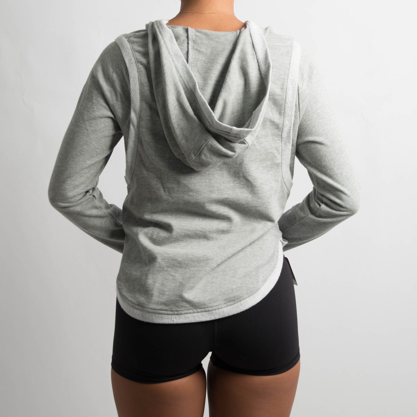 GREY HOODED LONG SLEEVE