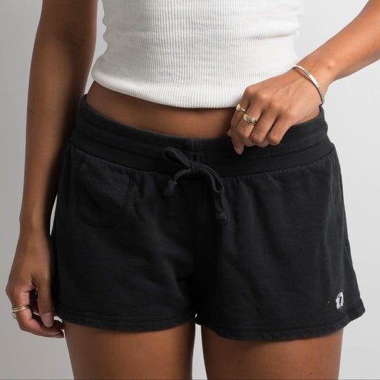 BLACK SWEAT SHORTS